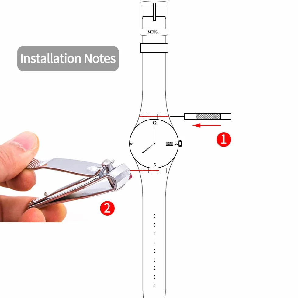 Bracelet de rechange en silicone Swatch Skin 16 mm