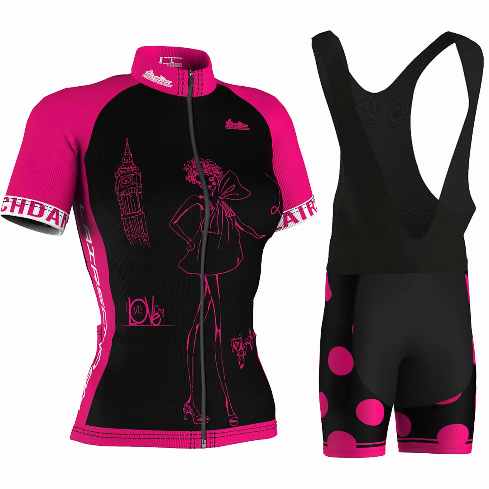 Maillot Cyclisme Femme Été, VTT Tenue Cycliste Manche Courte avec 9D Coussin Gel, Séchage Rapide