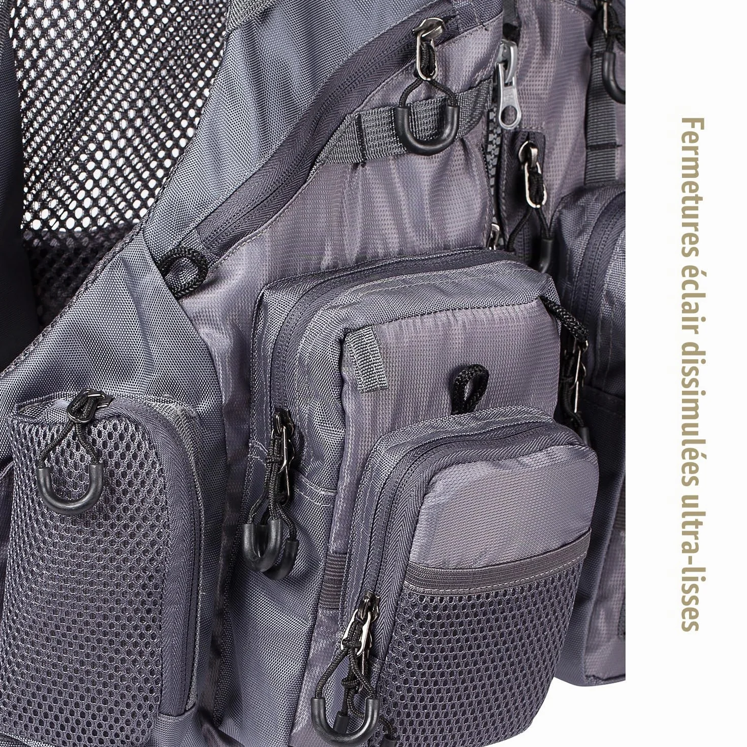 Bassdash Gilet de pêche réglable pour hommes et femmes pêche à la mouche