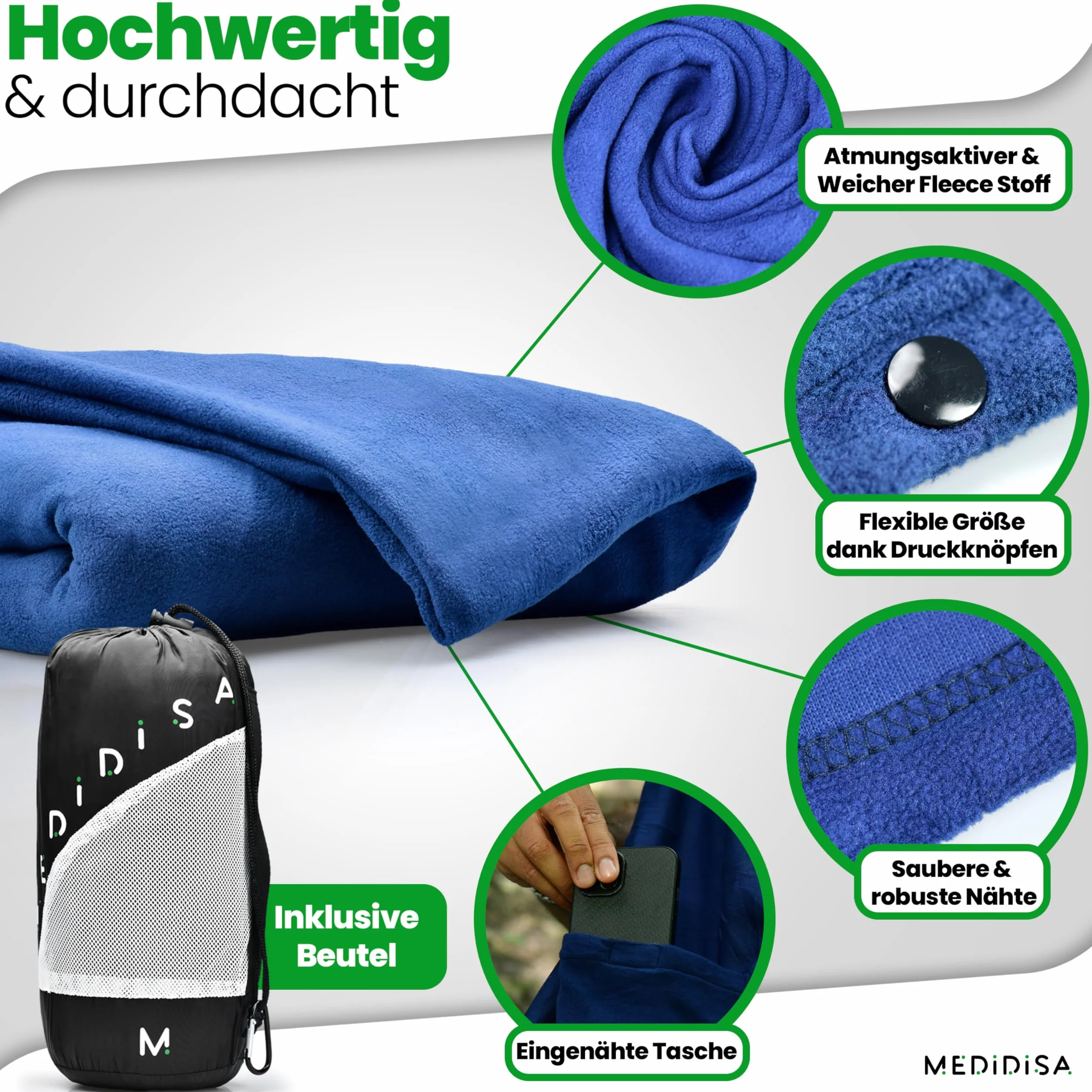 Couverture de voyage polaire 170 x 120 cm légère et chaude pour camping vol voiture