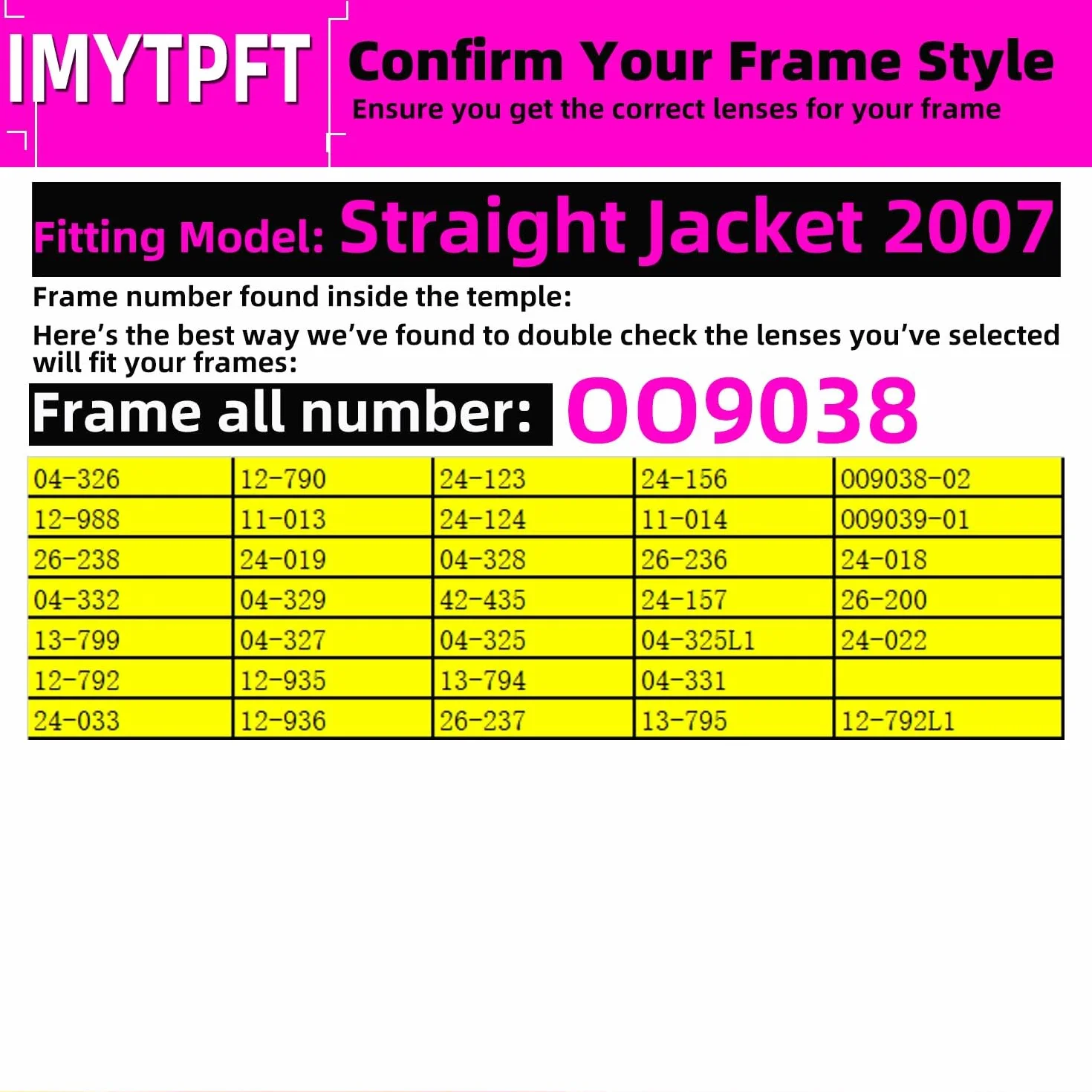 Verres Oakley Straight Jacket 2007 Compatibles