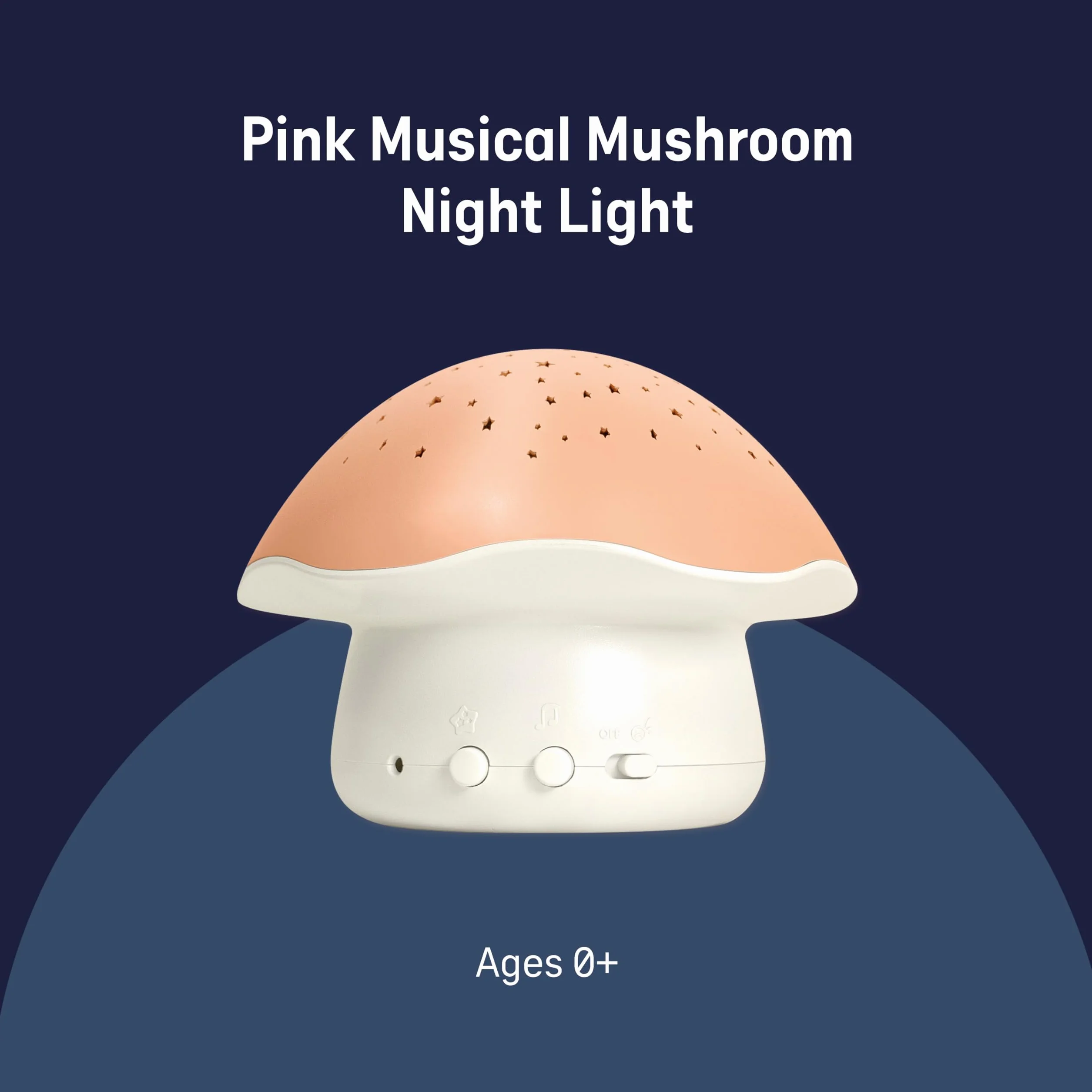 Pabobo Kid Sleep Projecteur D'étoiles Musical Champignon Rose Veilleuse Bébé Enfants Berceuse Bruits Blancs Minuteur Intégré