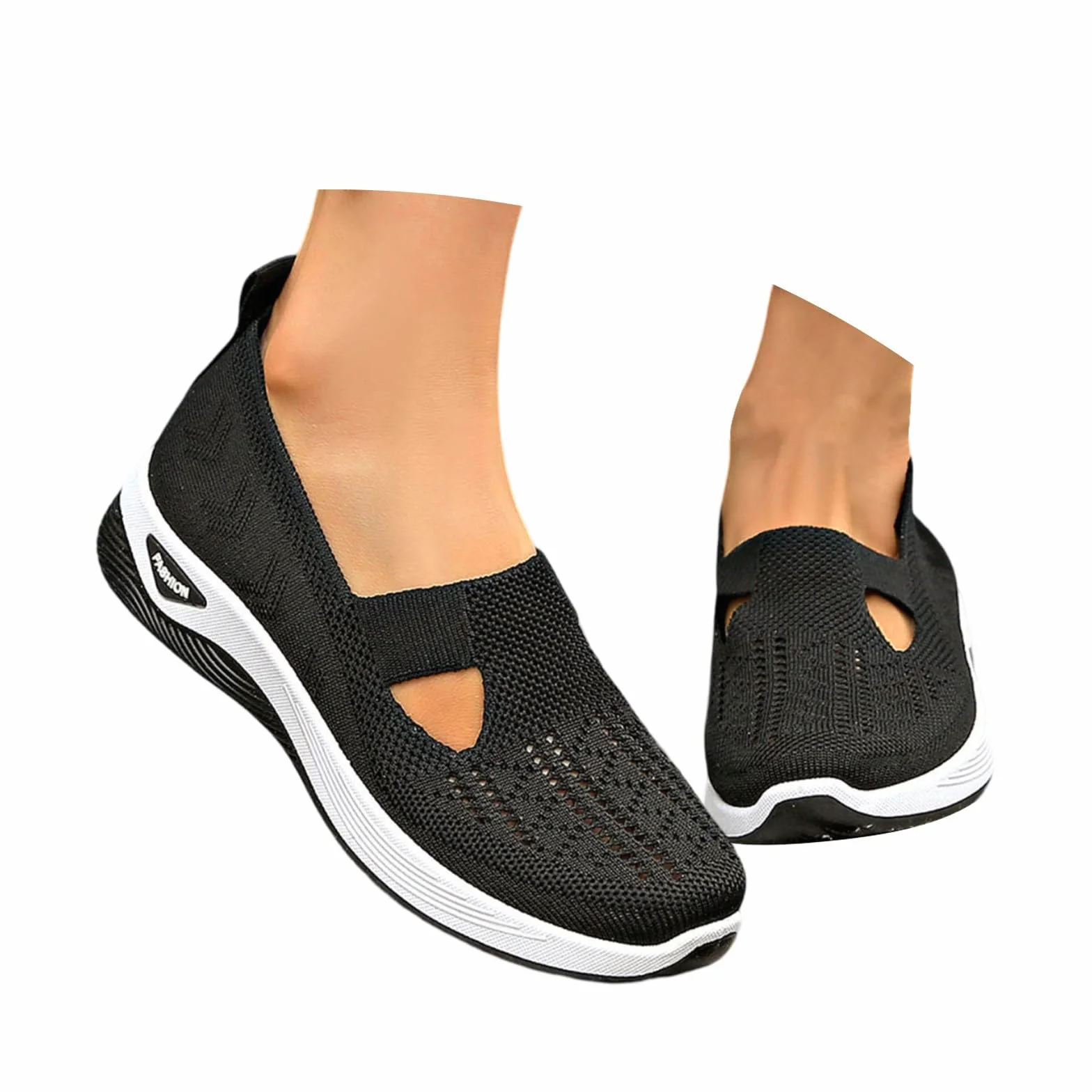 Baskets Orthopédiques Femme Été Légères Respirantes Antidérapantes Slip on Confort