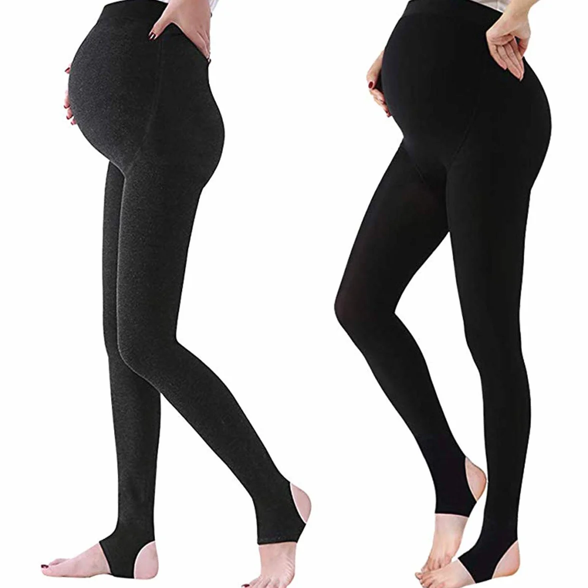 Collants de maternité opaque 320D 2 paires ensemble de soutien