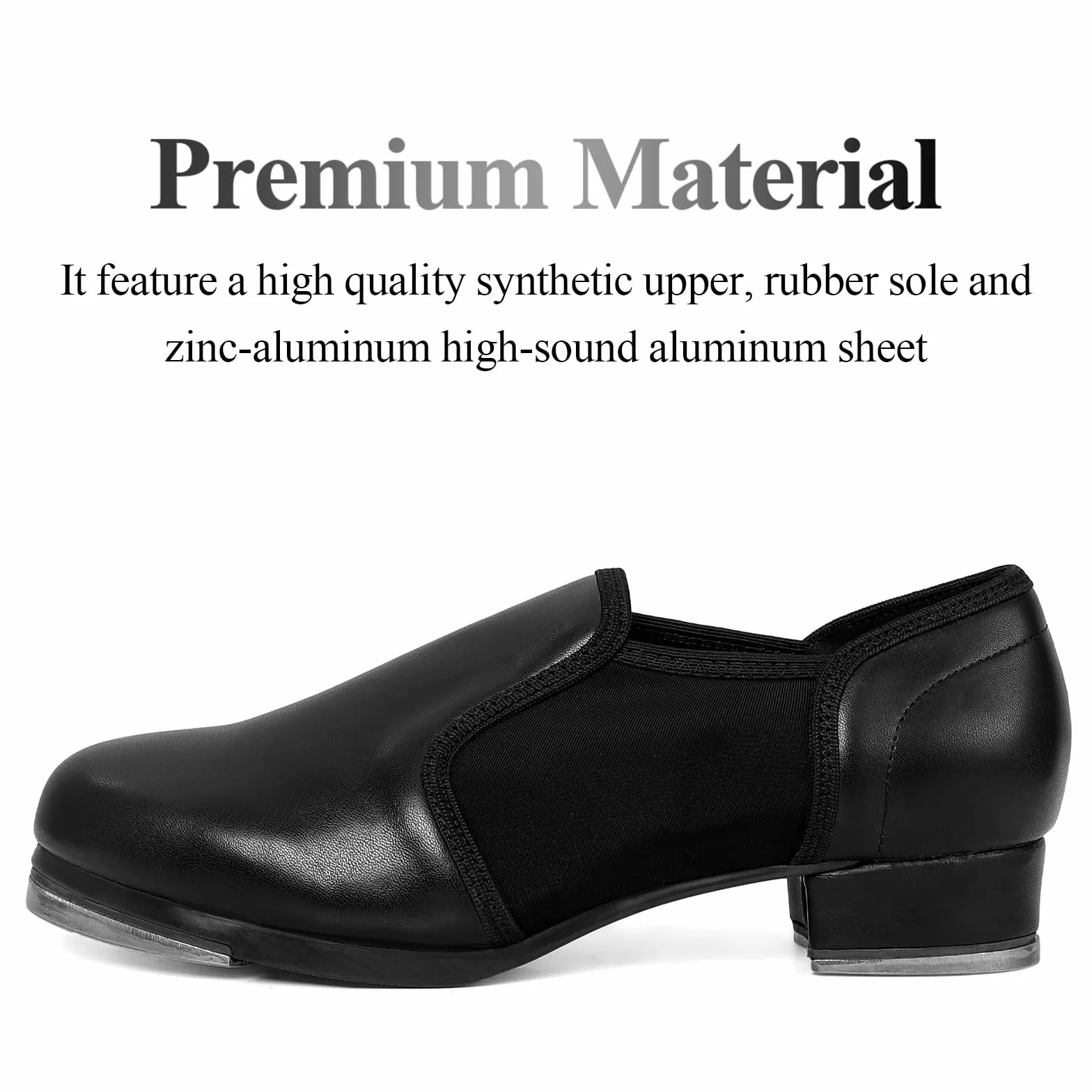 Chaussures de claquettes en cuir noires pour homme adulte