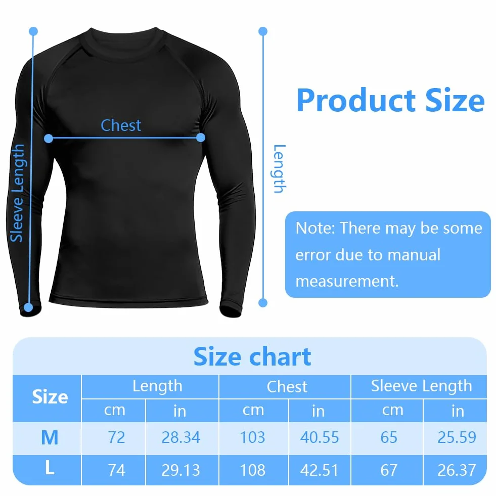 Maillot Compression Manches Longues Sport Homme Baselayer Séchage Rapide Respirant Fitness Running