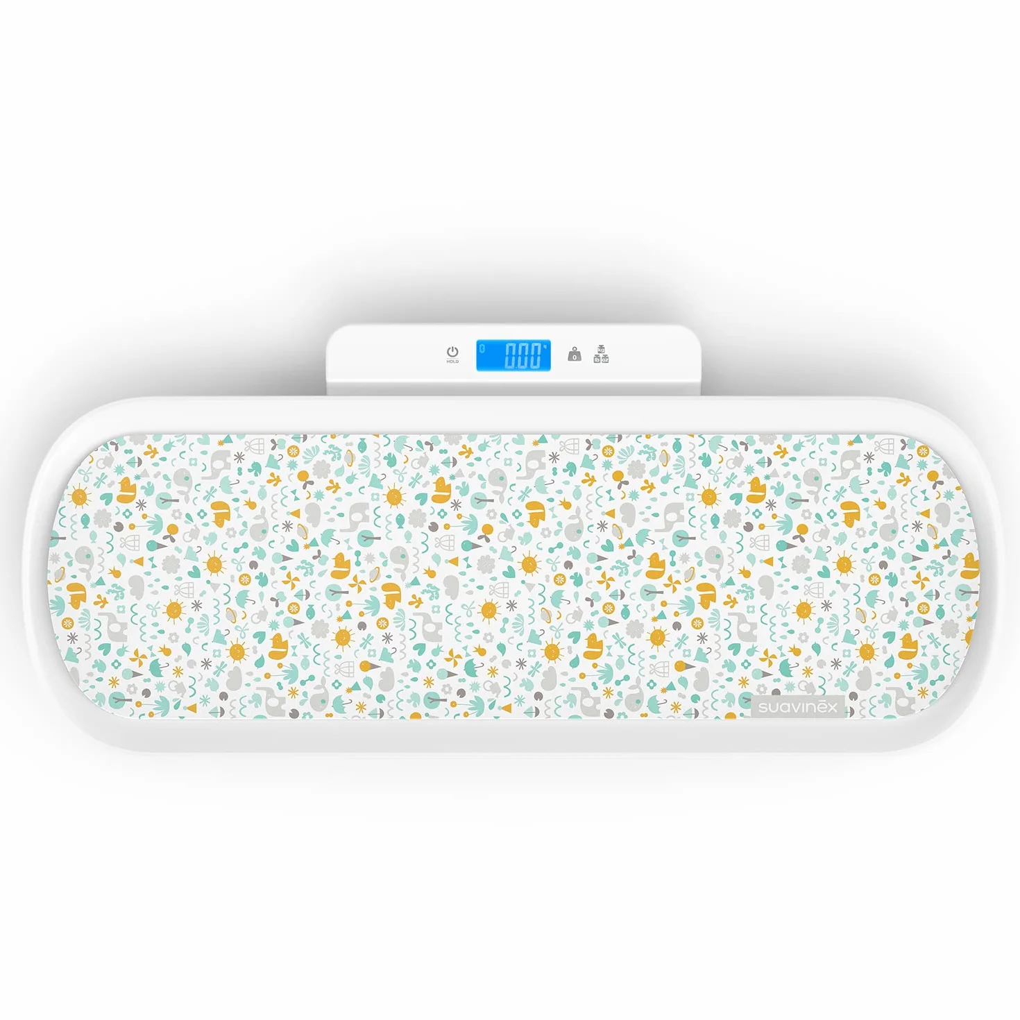 SUAVINEX Balance numérique bébé adulte Bluetooth 1-100 kg plateau amovible blanc