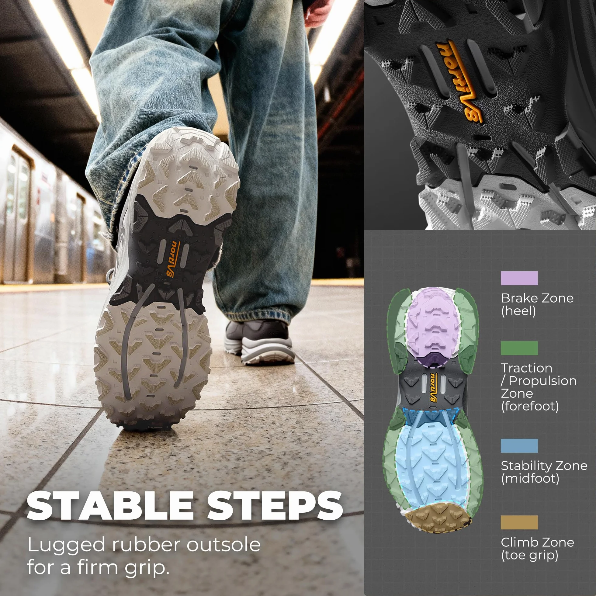 NORTIV 8 Chaussures De Randonnée Imperméables pour Hommes Légères Plein Air