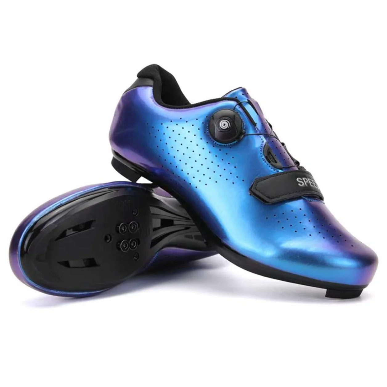 Chaussures Cyclisme Couleur Unie Hommes Femmes Route VTT Compatibles SPD SPD-SL Look