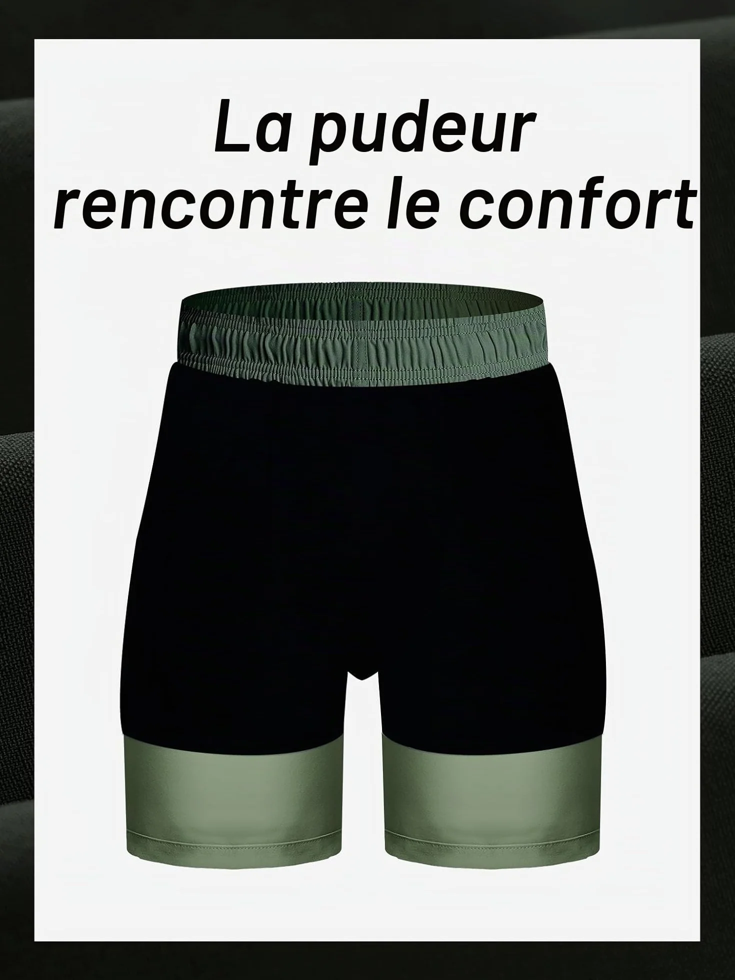 Arcweg Maillot de Bain Homme étanche Séchage Rapide 2 en 1 avec Doublure Compression