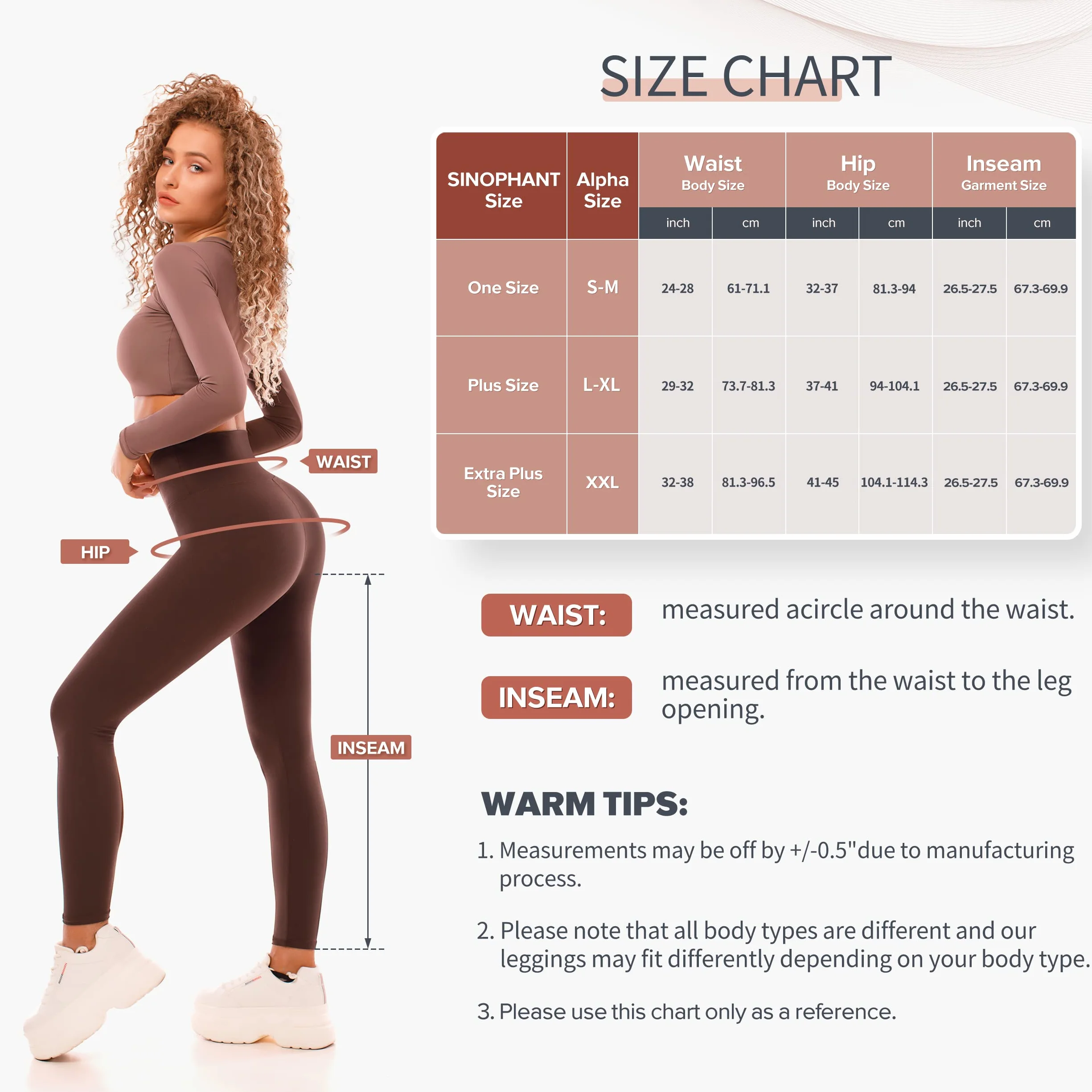 SINOPHANT Legging Femme Pantalon de Sport Taille Haute Yoga Opaque Grande Taille