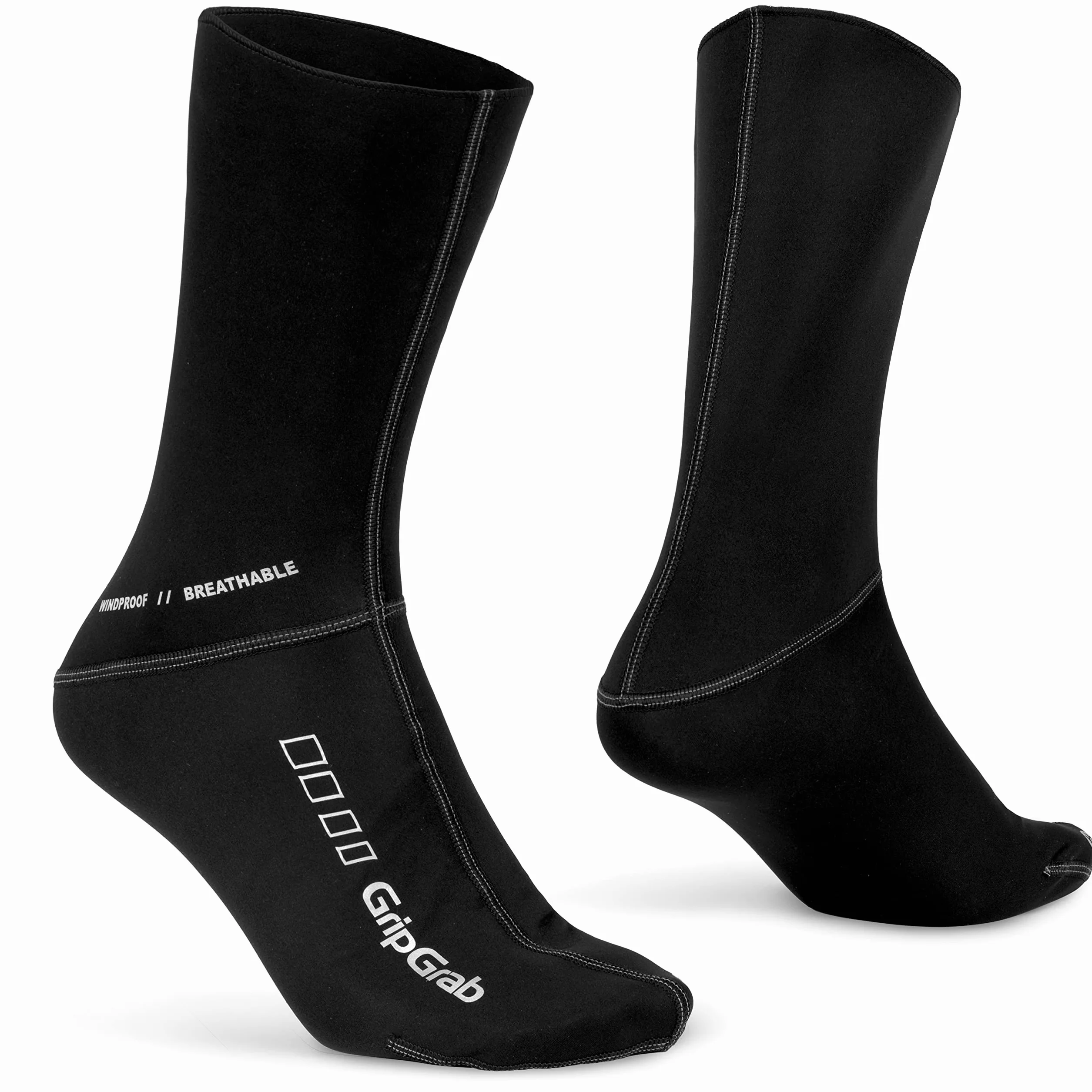 GripGrab Chaussettes Cyclisme Coupe-Vent Hautes Thermiques Préformées Vélo Course VTT Gravel