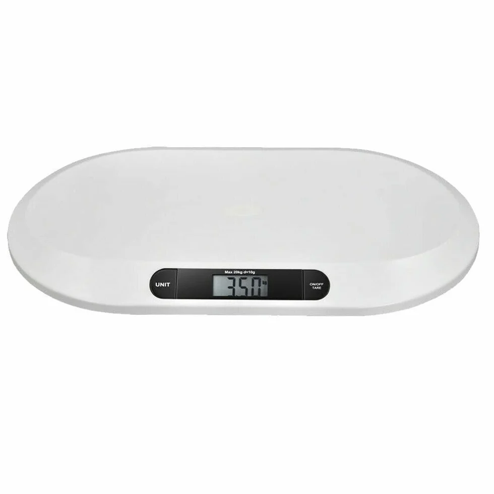 Pèse-bébé numérique pour animaux 20 kg écran LCD kg/livres/pierres
