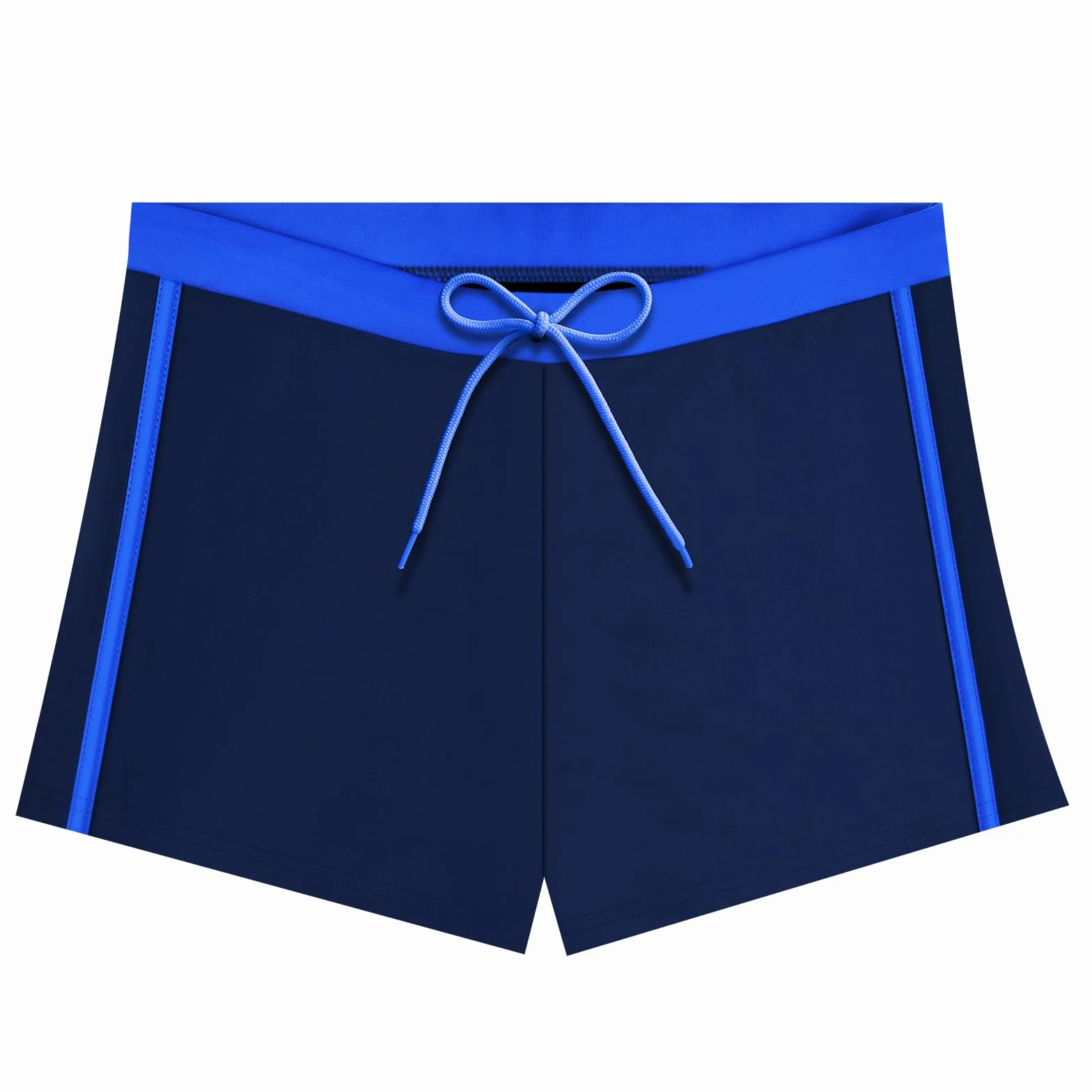 Boxer Shorts de Bain Vintage Garçon 128-164 cm, Noir & Marine, Séchage Rapide