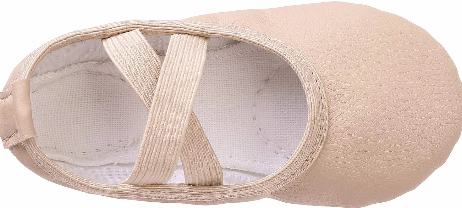 Chaussures de Danse Classique Cuir Demi Pointe Ballerine pour Enfants et Femme