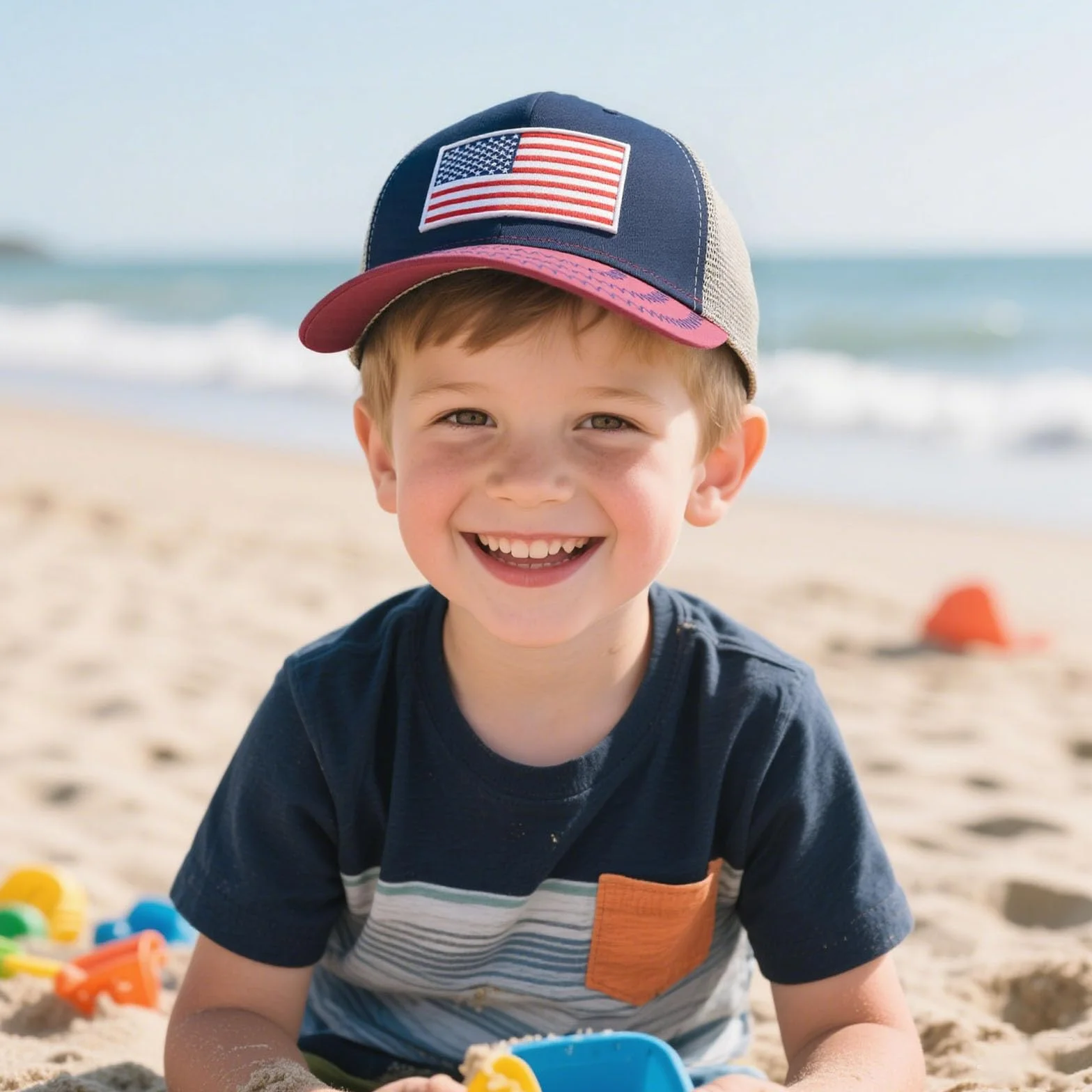 Sunlark Broderie Casquette Trucker Enfant Réglable Respirante Chapeau de Baseball Mesh 2-8 Ans