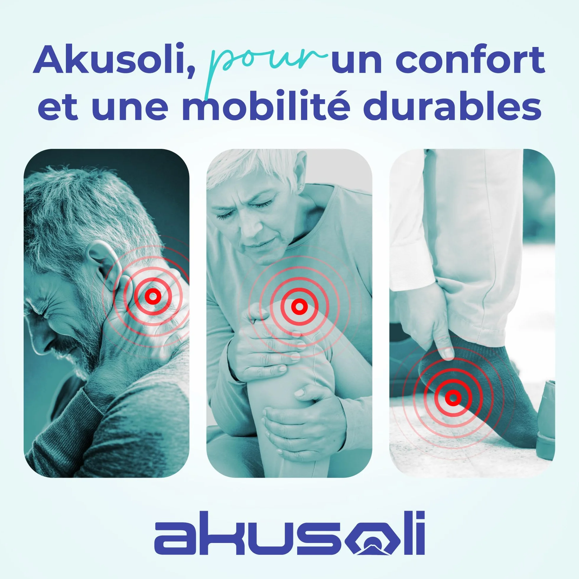 Akusoli Semelles Magnétiques de Soutien Voûte Pieds Plats EU36-41.5