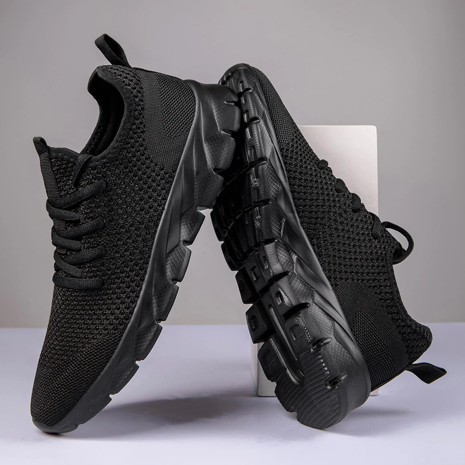 Baskets Hommes Chaussures De Course sur Route Sneaker Gym Athlétique Respirant Sports De Plein Air Jogging Léger Confortable