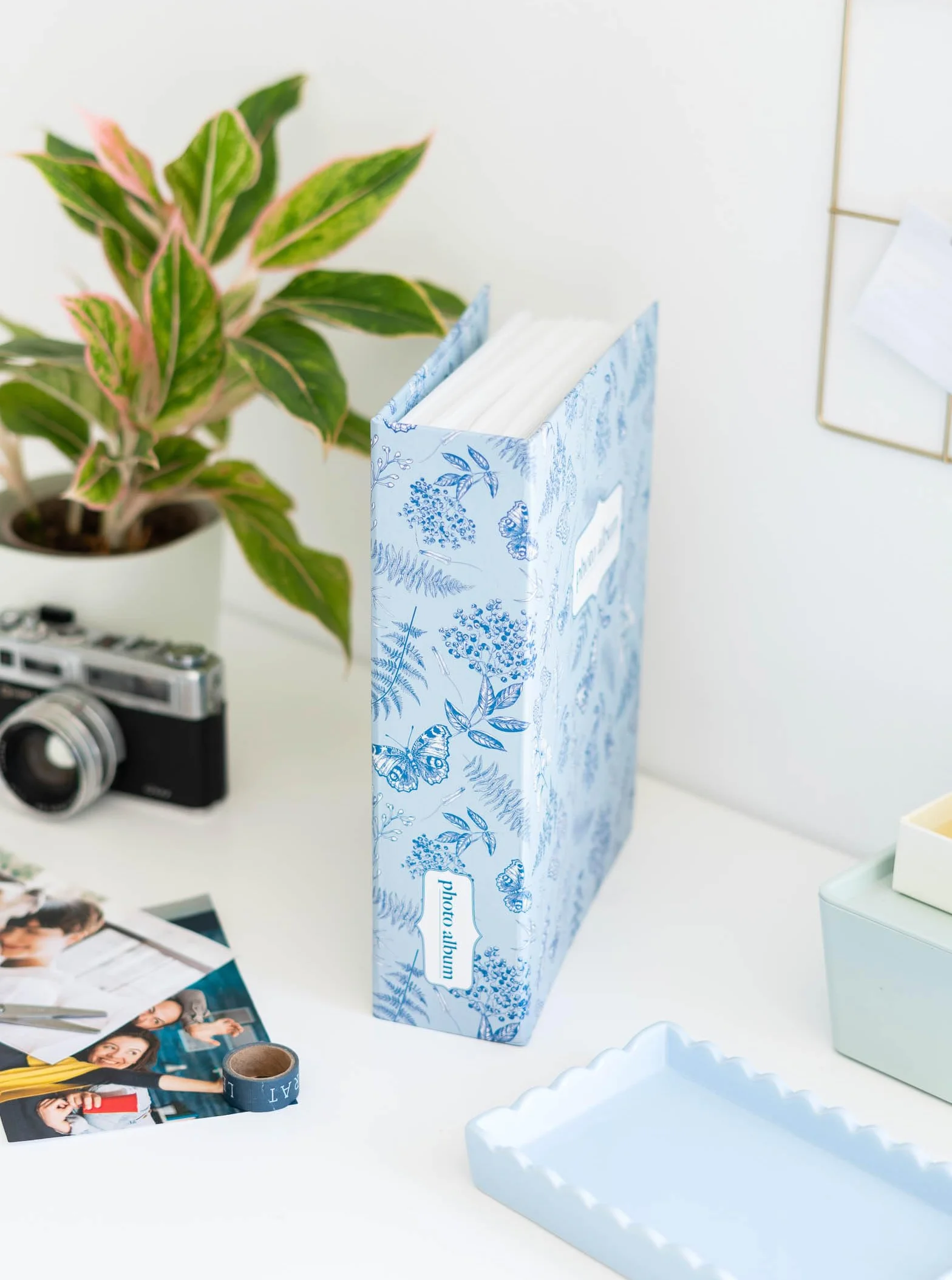 Album Photo 13 x 20 cm Botany 304 Pochettes Couverture Rigide Bleu