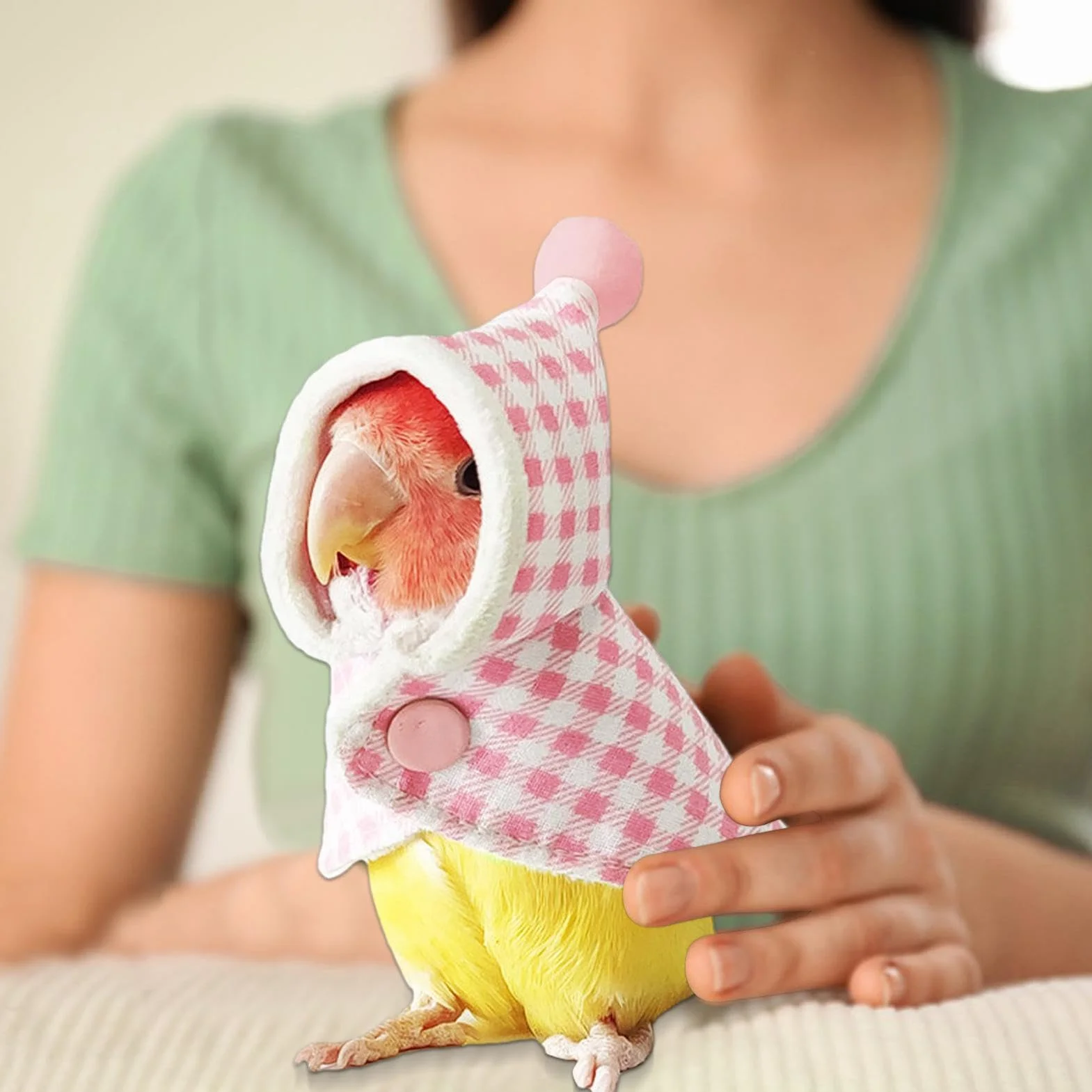 Zibeem Vêtements d'oiseaux pour perruches, costume de cape pour perroquets, accessoire photo cosplay lavable