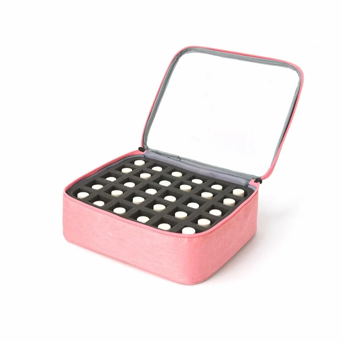 Organisateur Rangement Vernis à Ongles 30 Compartiments Rose
