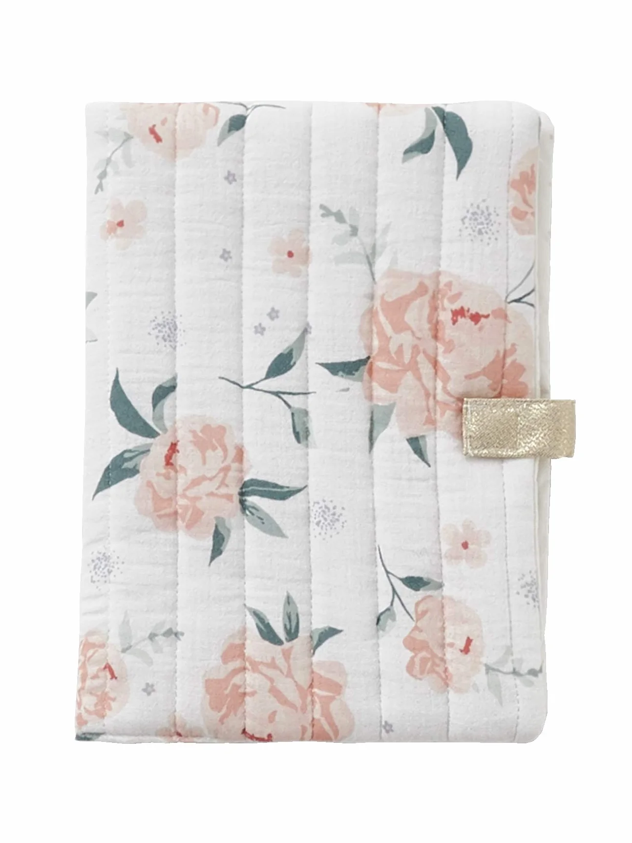 VERTBAUDET Protège carnet de santé EAU DE ROSE écru rose