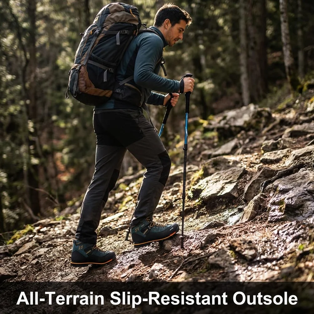 SANANG Bottes de randonnée en cuir pour hommes sport alpinisme