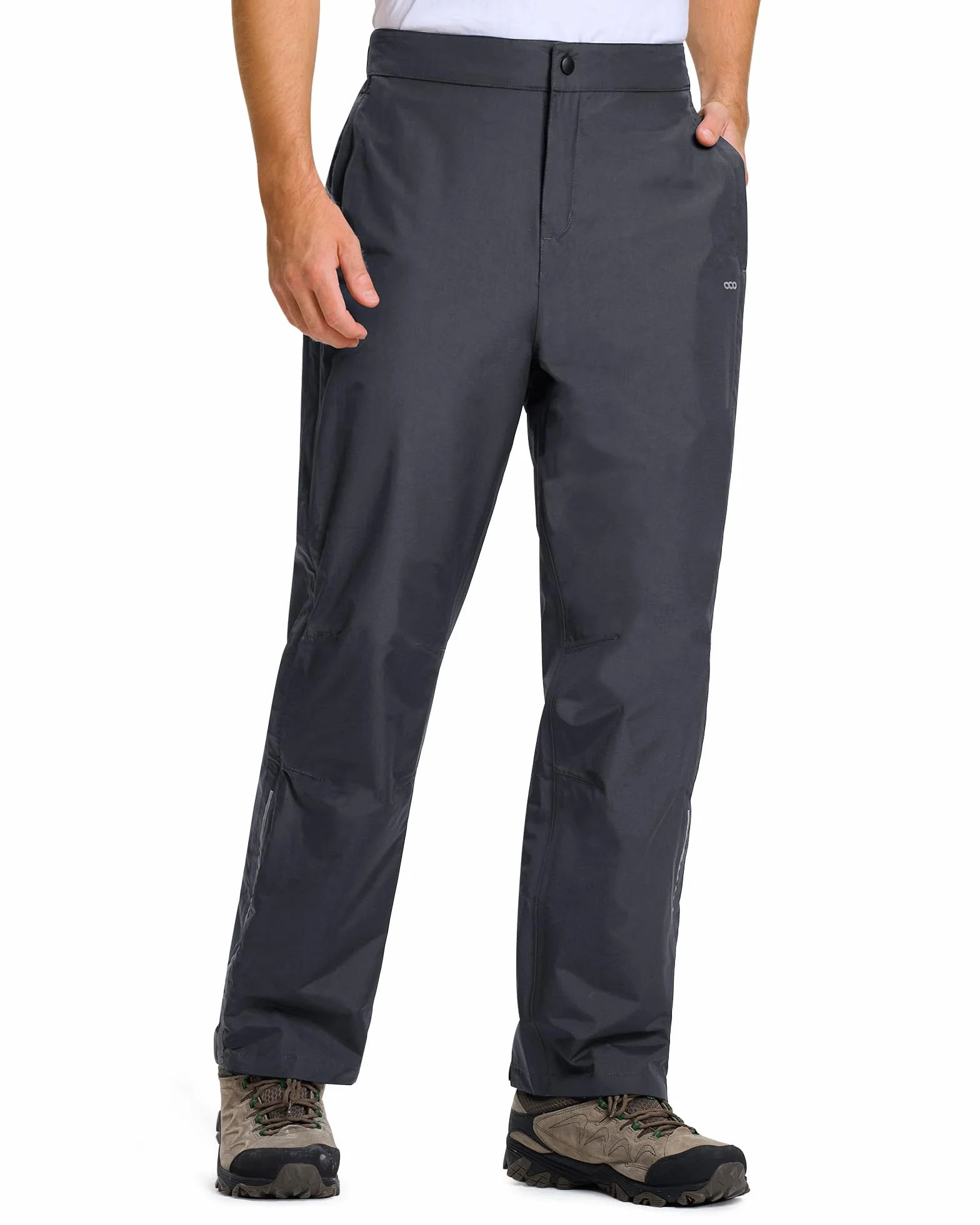 Pantalon de Pluie Homme Imperméable Respirant Coupe-Vent 33000ft Double Couche Fermeture Éclair Intégrale