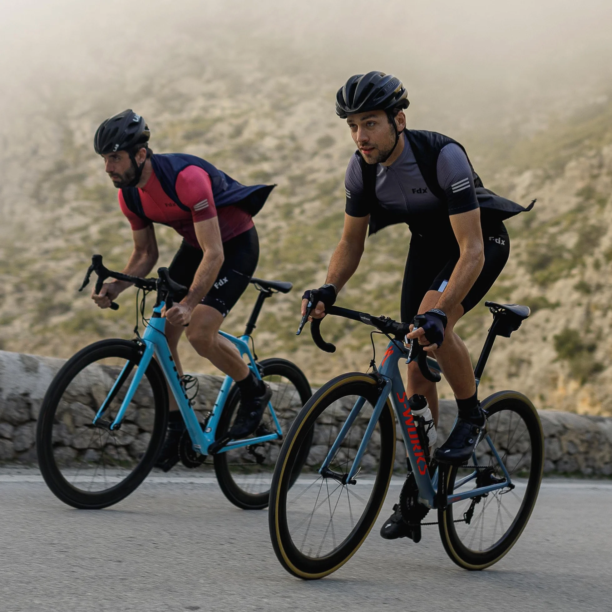 FDX Gilet de cyclisme coupe-vent pliable pour homme