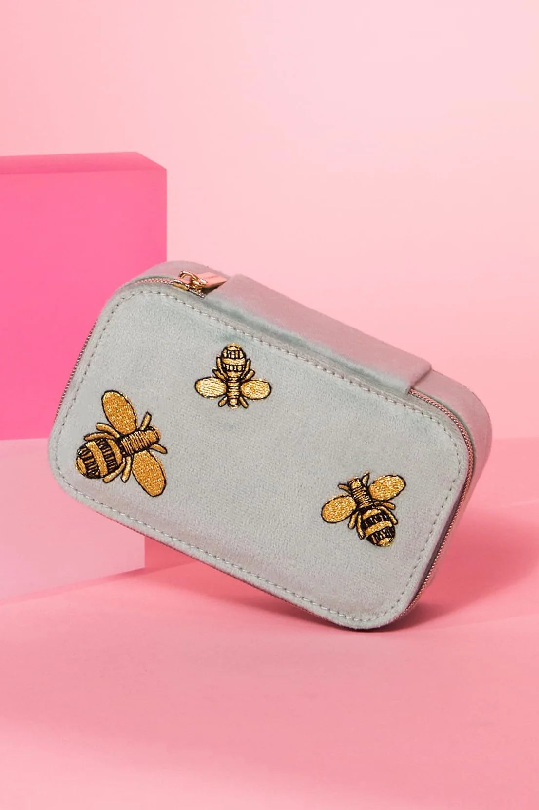 Estella Bartlett Mini boîte à bijoux en velours Motif abeilles