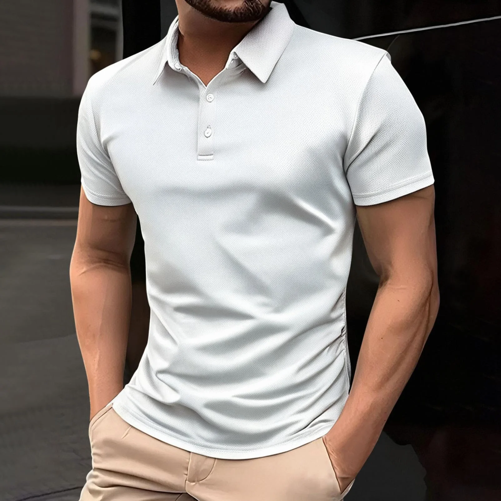 Polo Personnalisable Homme Photo Logo Texte Manches Courtes T Shirt Personnalisé Été Vêtements Travail Golf Tennis