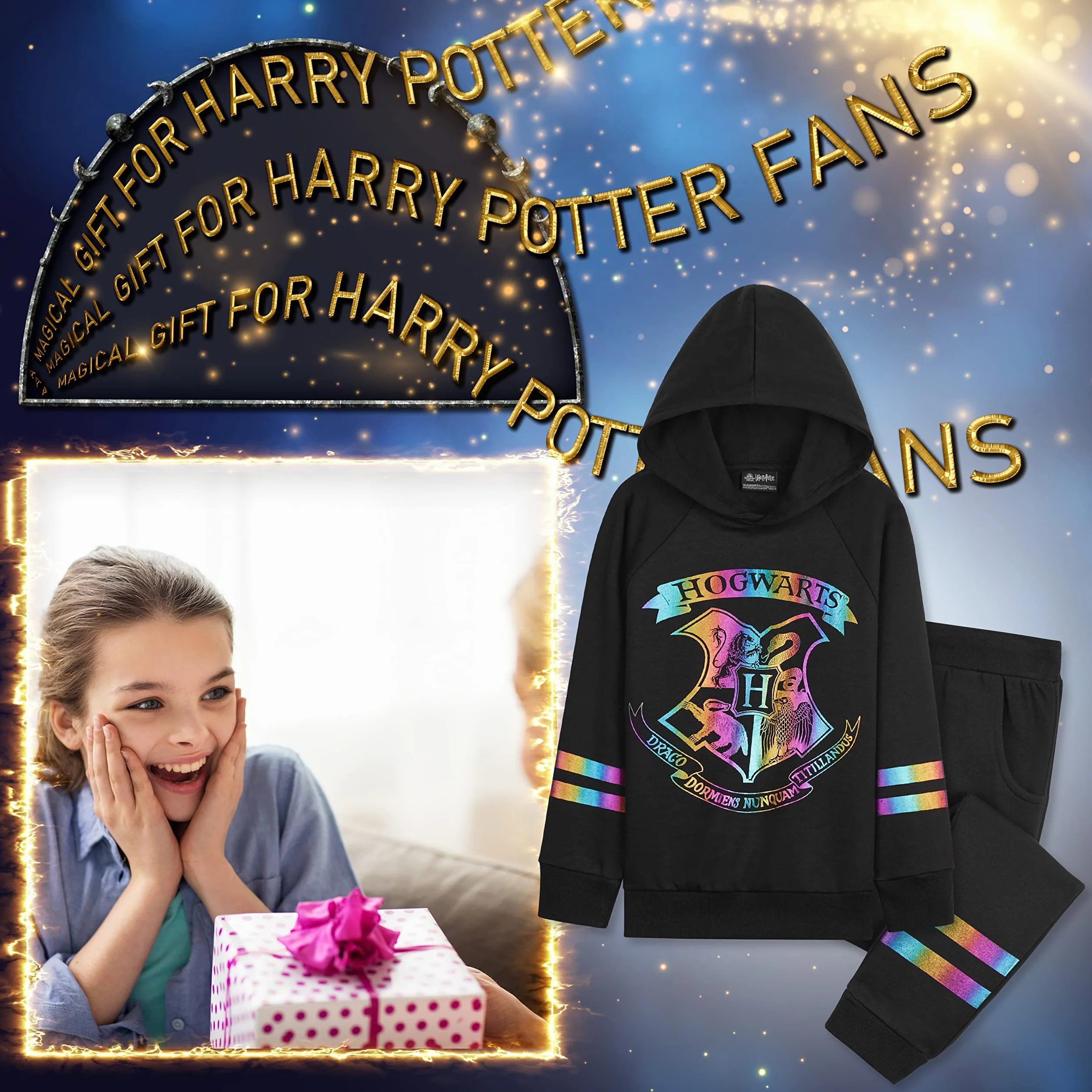 Harry Potter Survêtement Fille Ensemble Jogging Enfant 7-14 Ans
