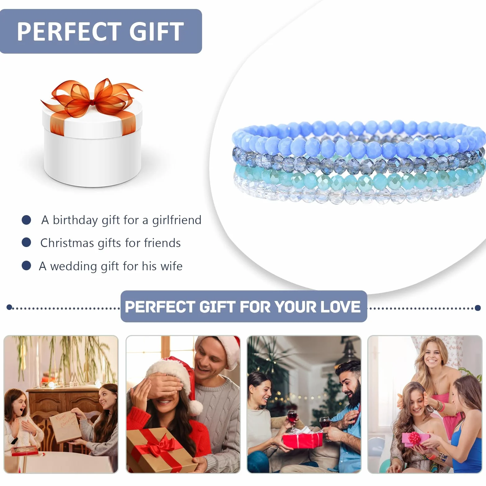 Multicouches Bracelet Boho Cristal Perles Pour Femme