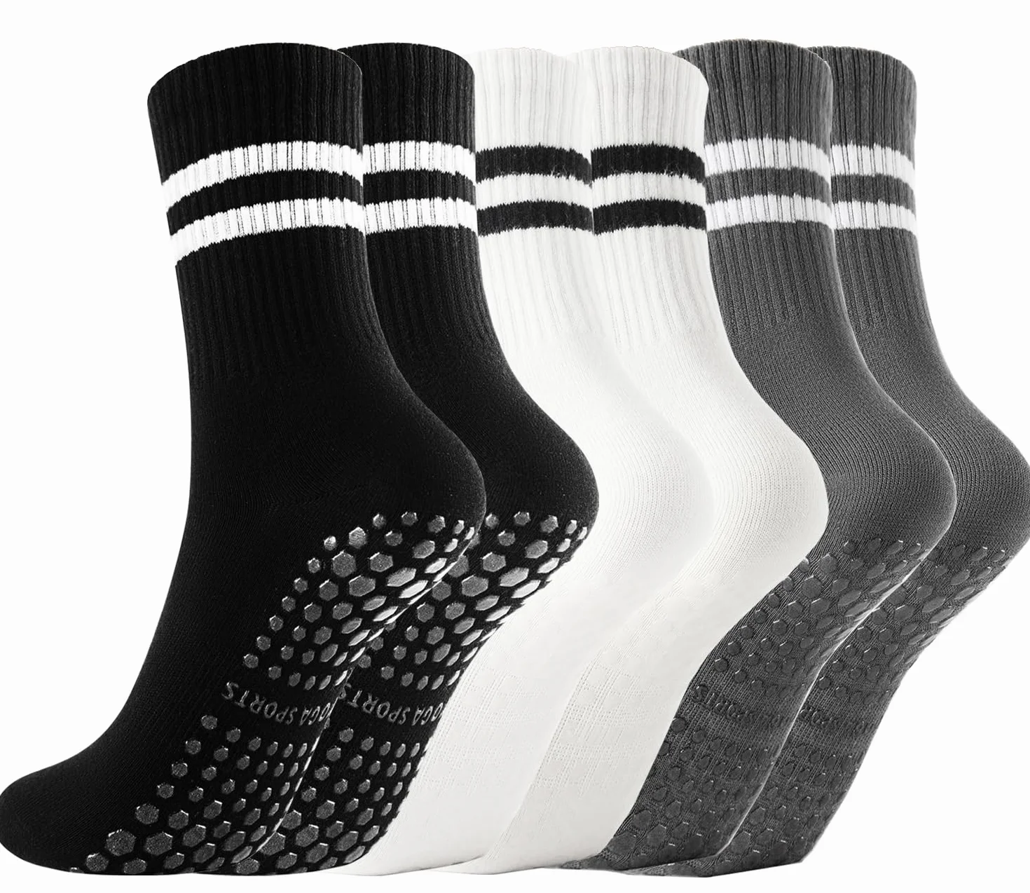 Chaussettes Pilates Yoga En Coton Antidérapantes Taille UE 35-42
