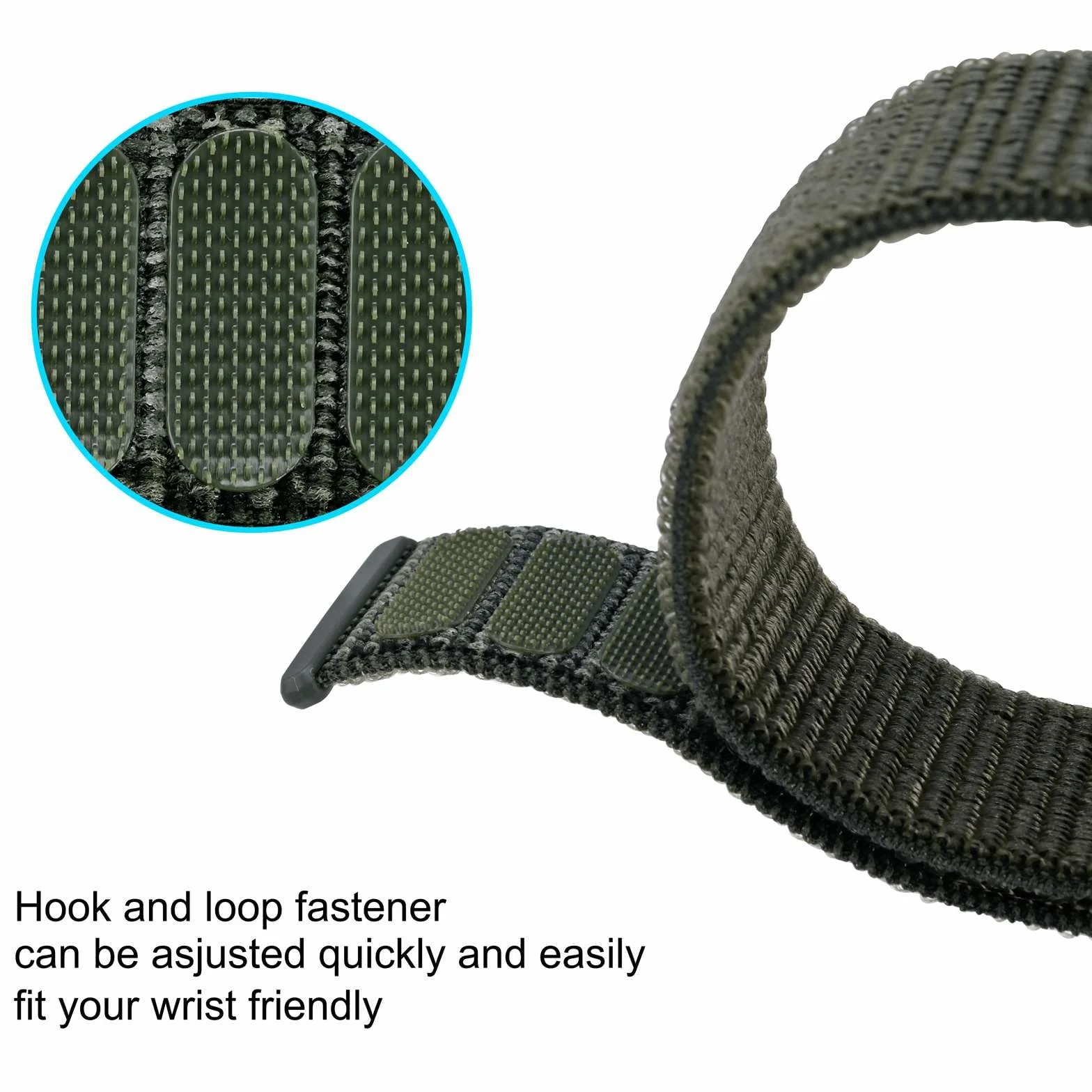ANNEFIT Nylon Bracelets de Montre 16mm 18mm 19mm 20mm 22mm, 2pcs Réglable Bracelet à Libération Rapide