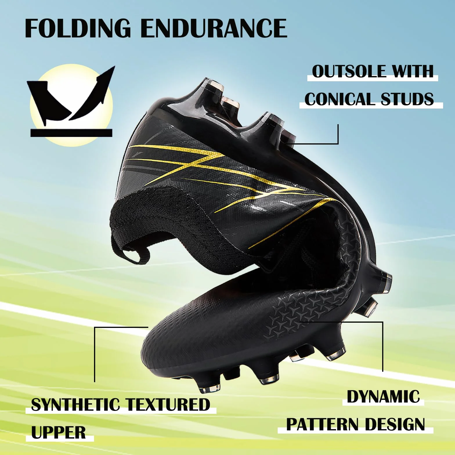 Chaussures de Football Homme Crampons Taille 39-45