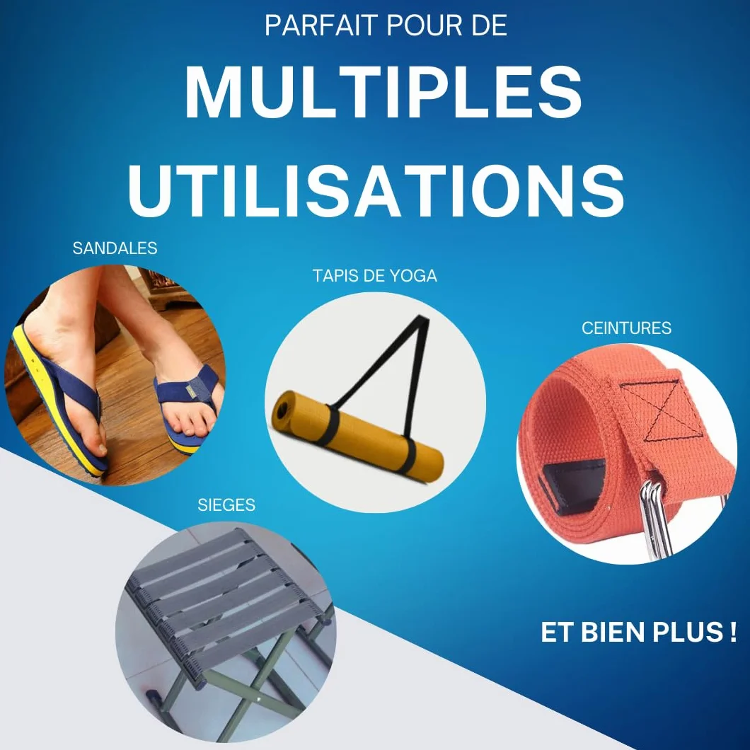 Sangle Coton Lourd épais Ecru 5m 3cm