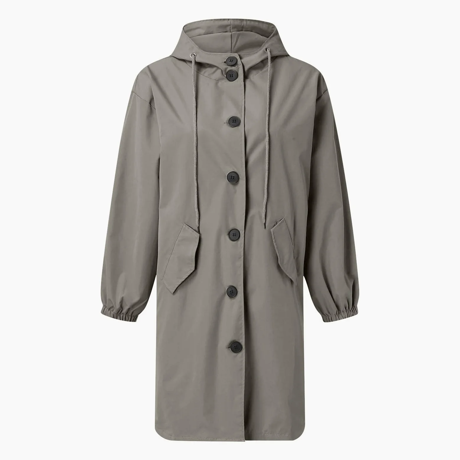 Generisch Manteau pour femme, trench, long manteau avec capuche, parka, manteau de transition, manteau d'été, veste coupe-vent, veste d'extérieur léger, trench coat, manteaux décontractés, coupe-vent