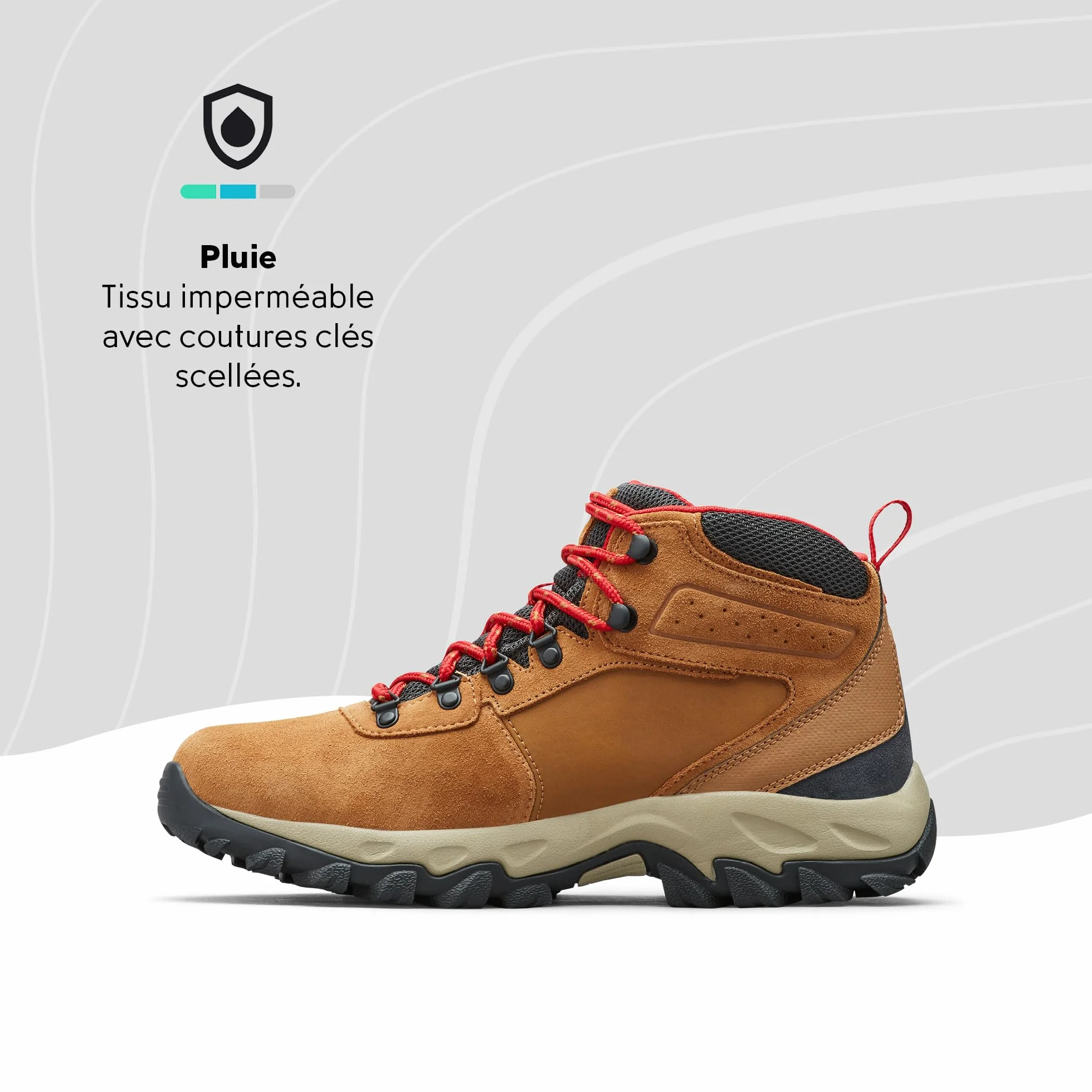 Columbia Newton Ridge Plus II Suede Waterproof Chaussures Montantes Randonnée Homme
