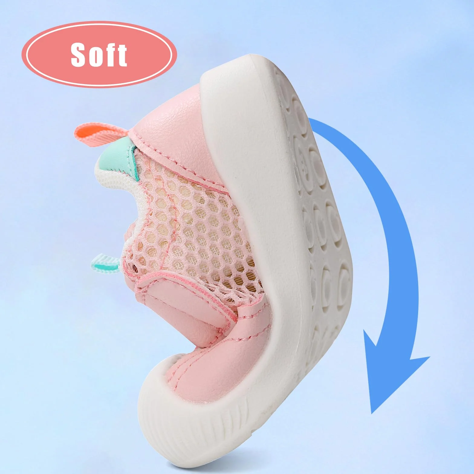 MK MATT KEELY Chaussure Bébé Fille Garçon Baskets Marche Léger Antidérapant Mesh Respirant