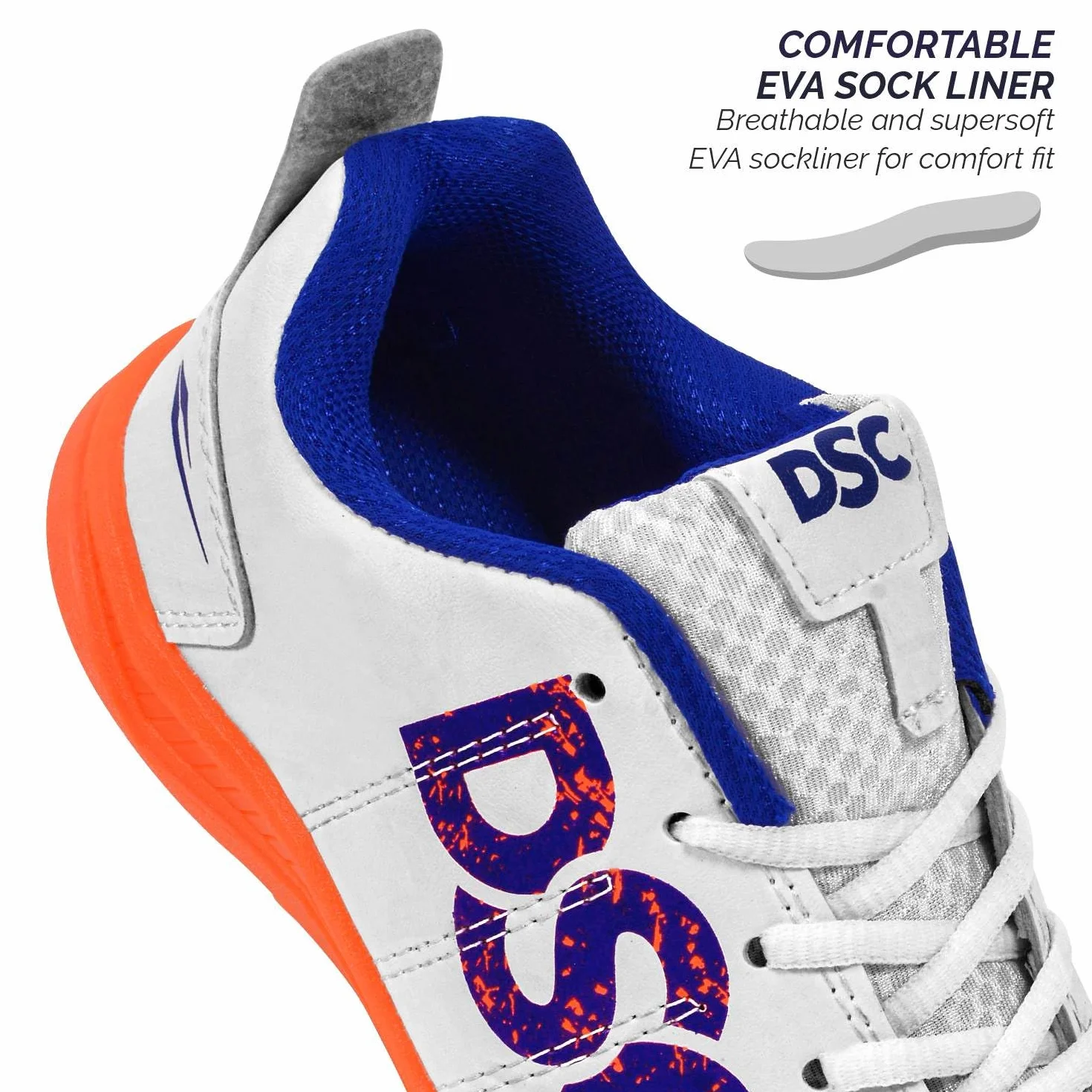 DSC Beamer Cricket Shoes Size 8 UK Fluro Yellow-White