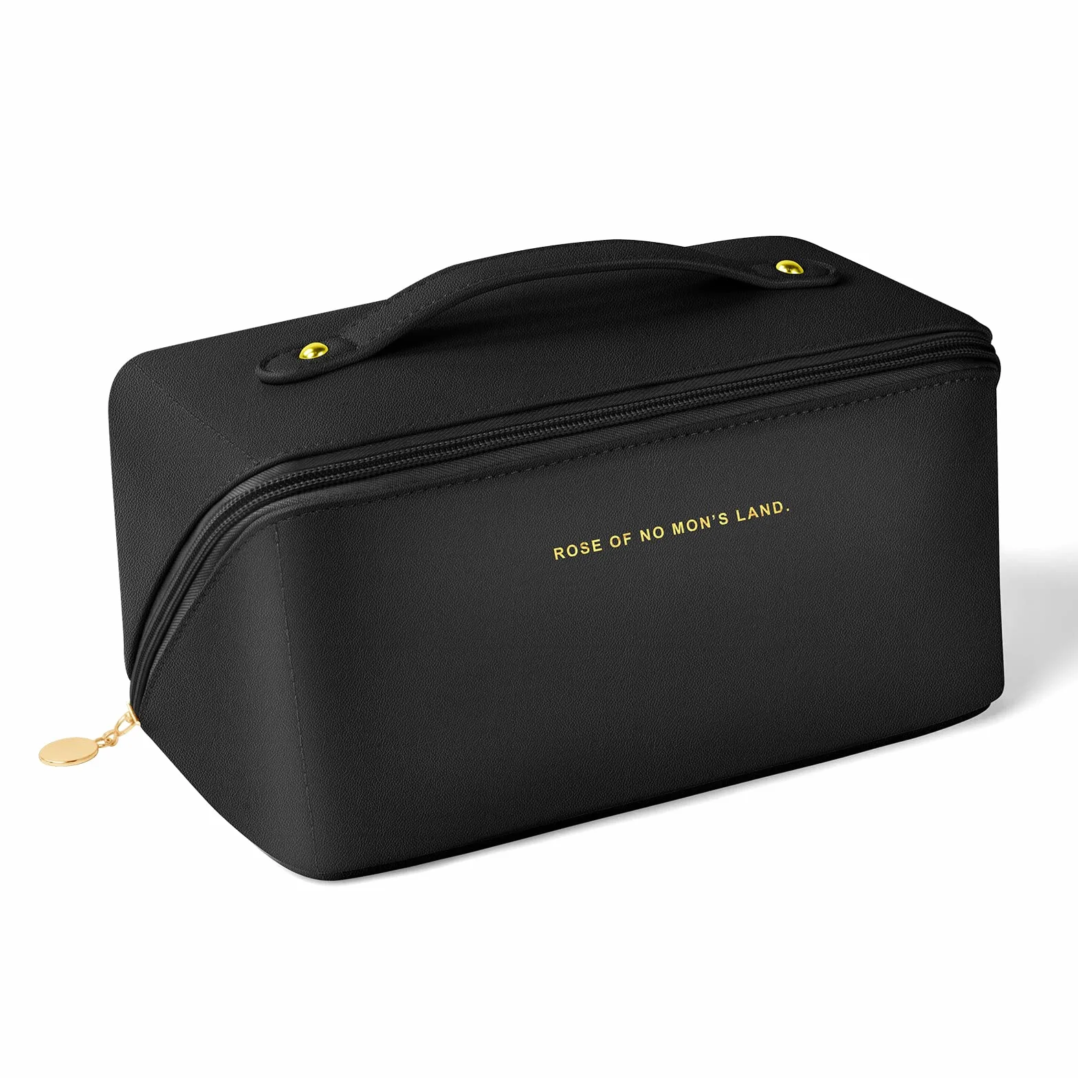 Aucuu Grande Trousse de Maquillage Voyage Étanche Portable en Cuir PU