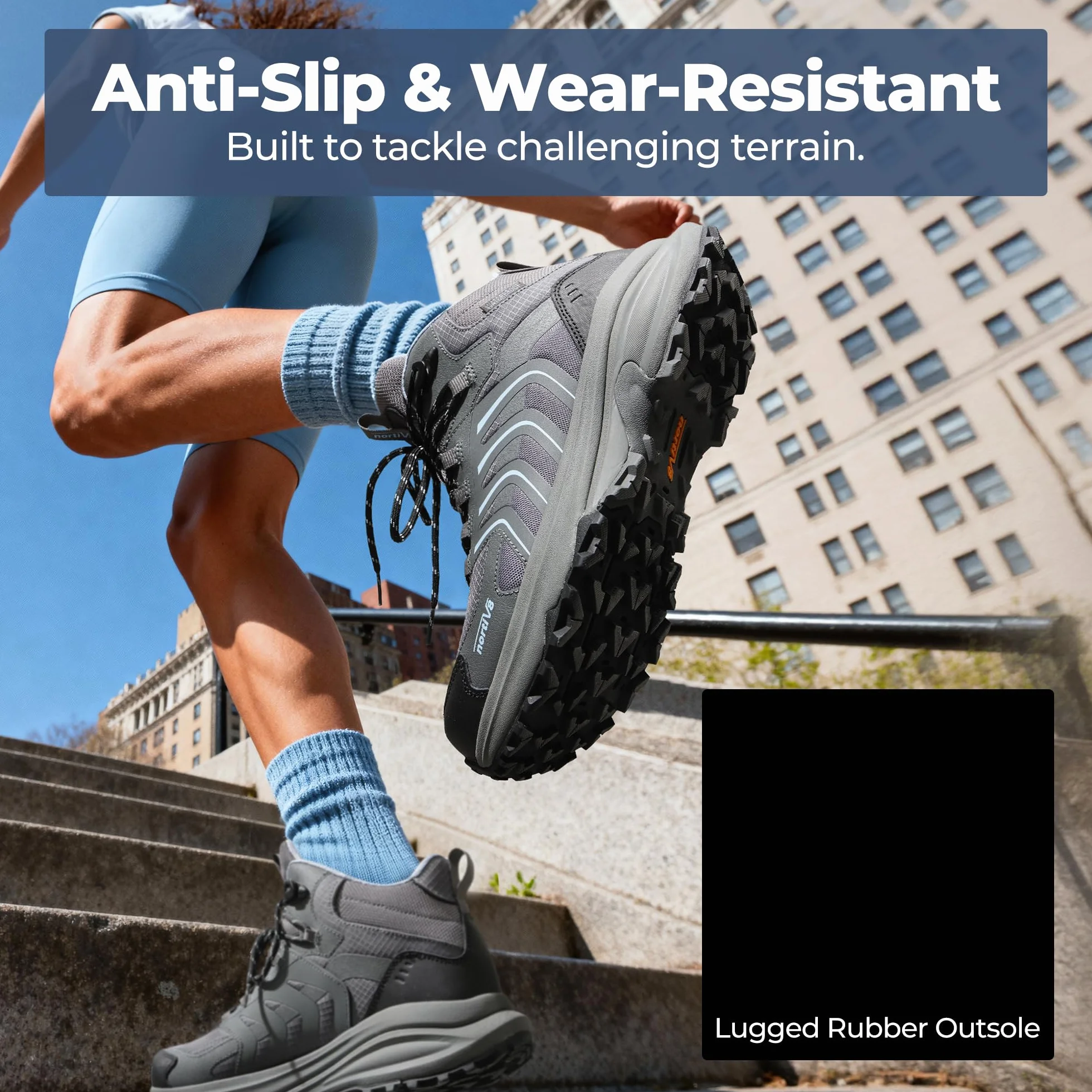 NORTIV 8 Femmes Chaussures de randonnée Imperméables Légères Bottes Montantes Antidérapantes