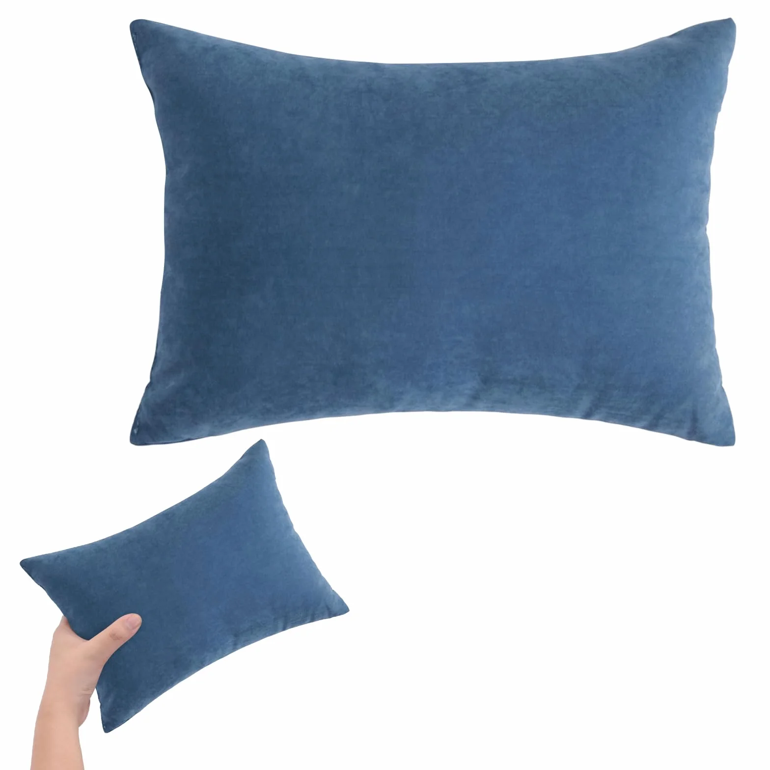 Mini Coussin de Voyage 27,9 x 17,8 cm Lavable en Machine pour Enfants (Bleu)