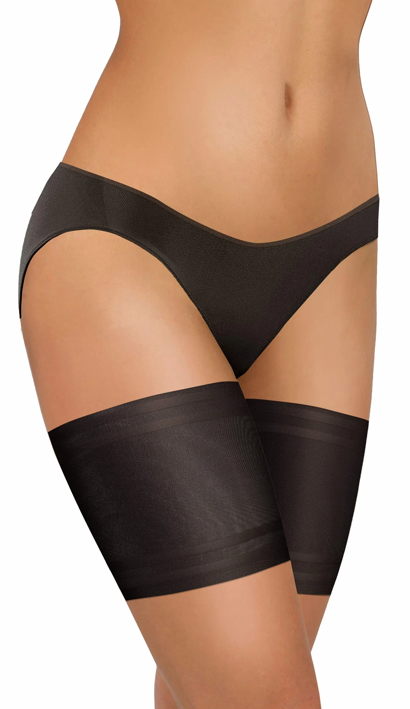 Sesto Senso 2 Paires Bandes de Cuisses Sport Protège-Cuisse Élastiques Antidérapantes en Silicone