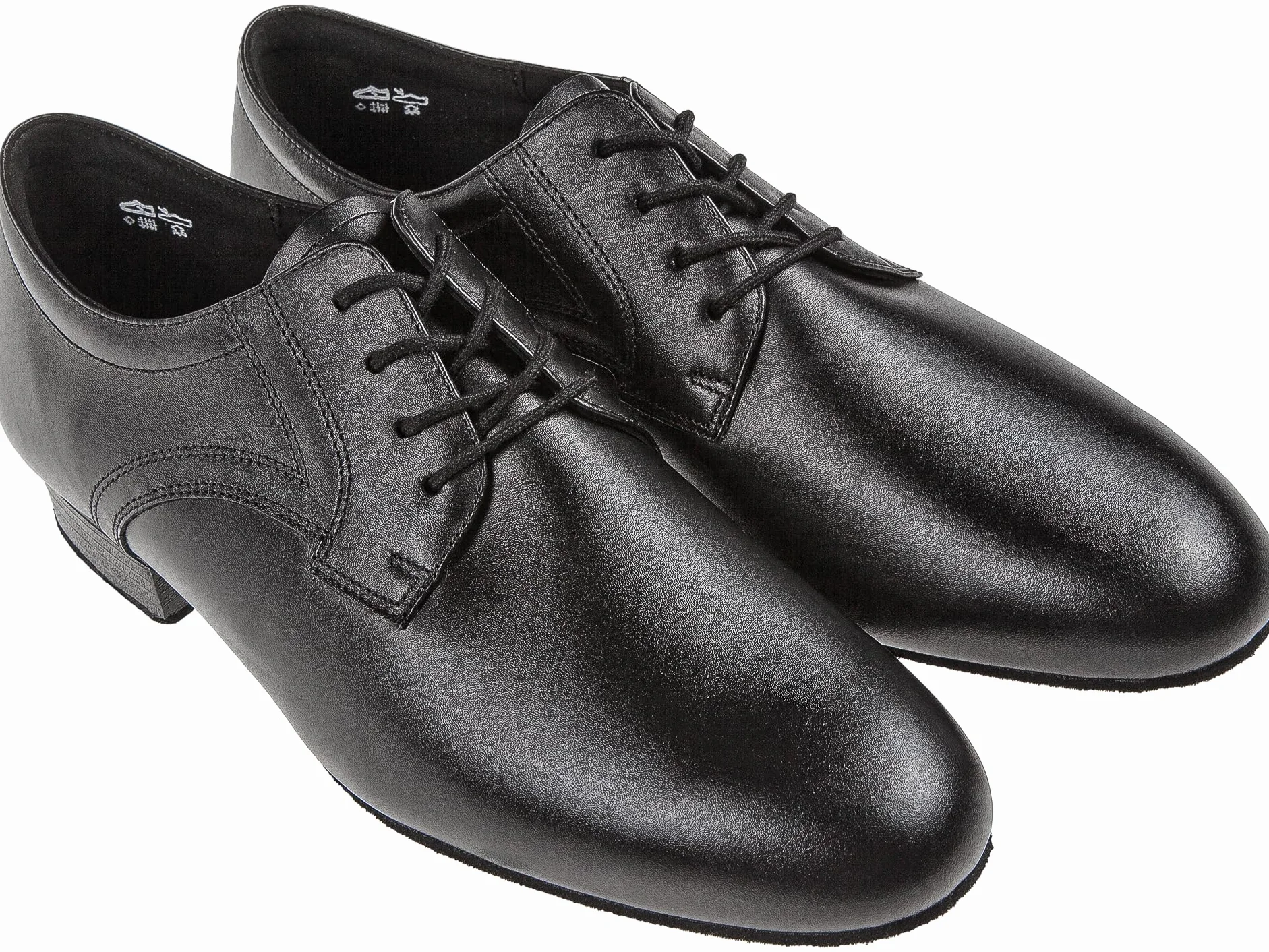 Diamant Chaussures de Danse Cuir Noir 2 cm