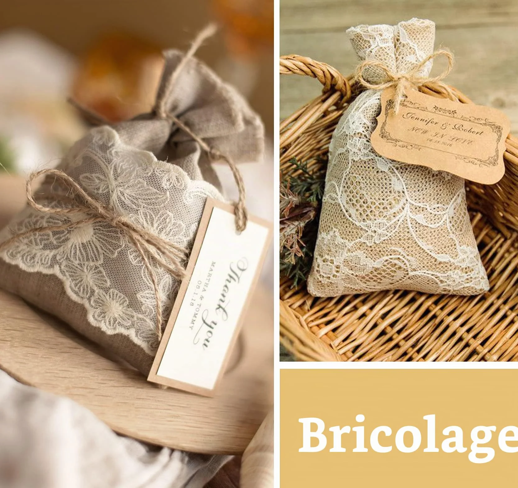 Sacs en Toile de Jute avec Cordon de Serrage, Pochettes en Lin Chanvre 13x18cm, 30pcs pour Mariage Bijoux Noël