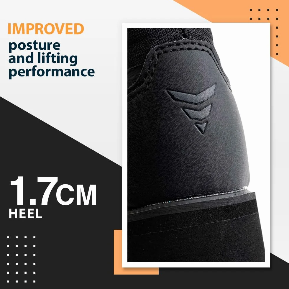 CORE Chaussures d'Haltérophilie Antidérapante Talon 3cm Noir