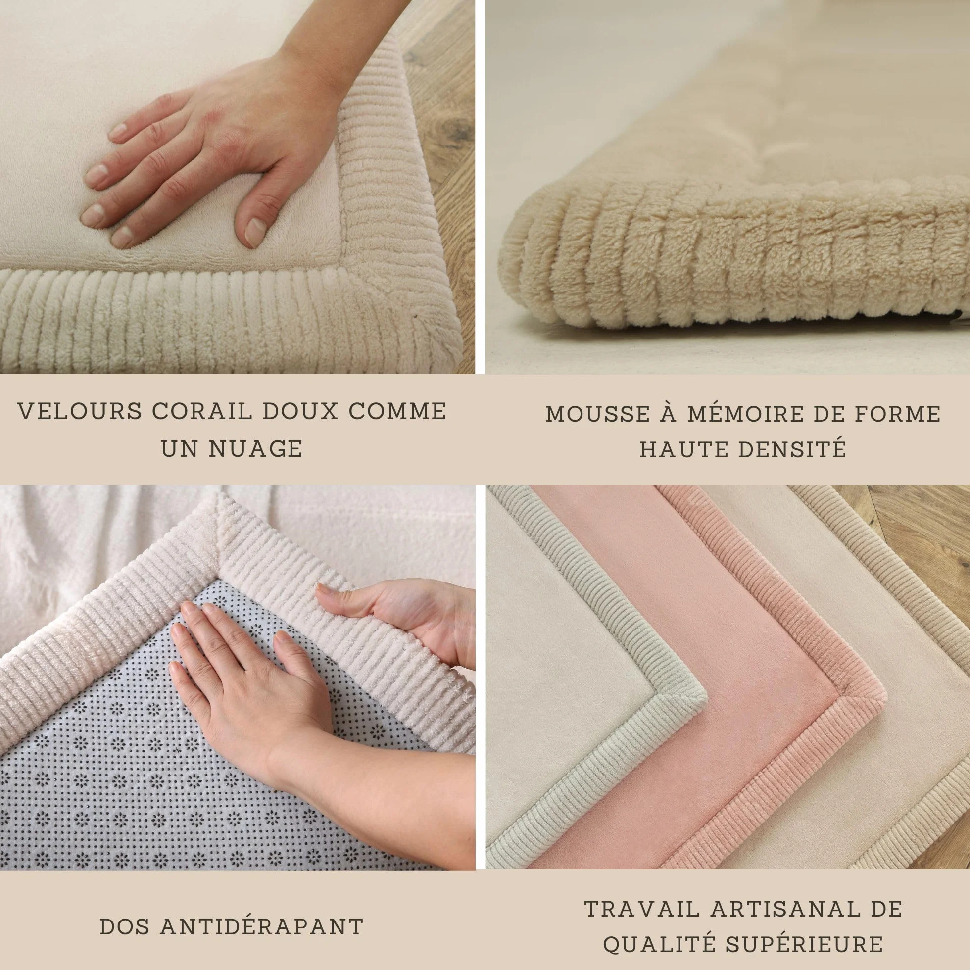 Hakuna Matte Tapis d'éveil Bébé 170x120x2,5cm Beige – Tapis de Jeux avec Mousse Mémoire Antidérapant