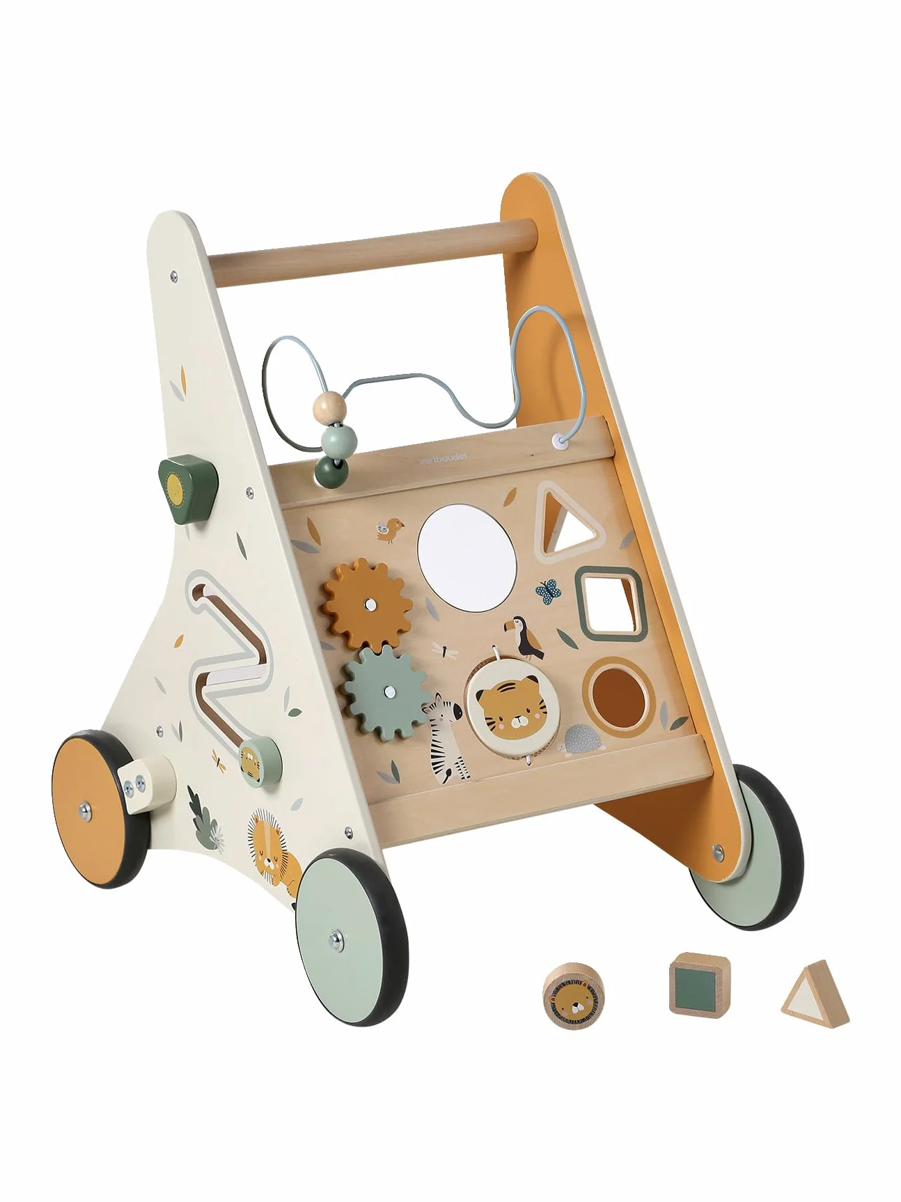 VERTBAUDET Chariot de Marche en Bois FSC® Tanzanie avec Freins